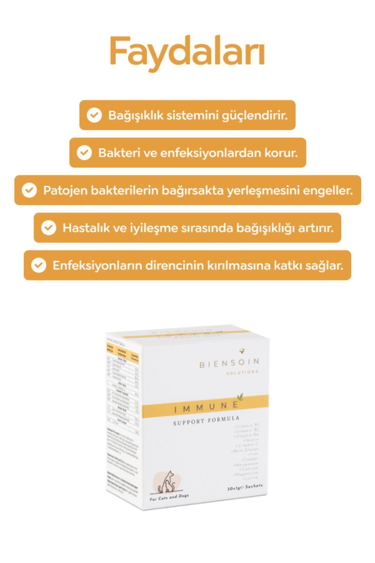 پودر ساشه‌ای سگ ۳۰×۱ گرم بیانسوئن سولوشنز Biensoin Solutions