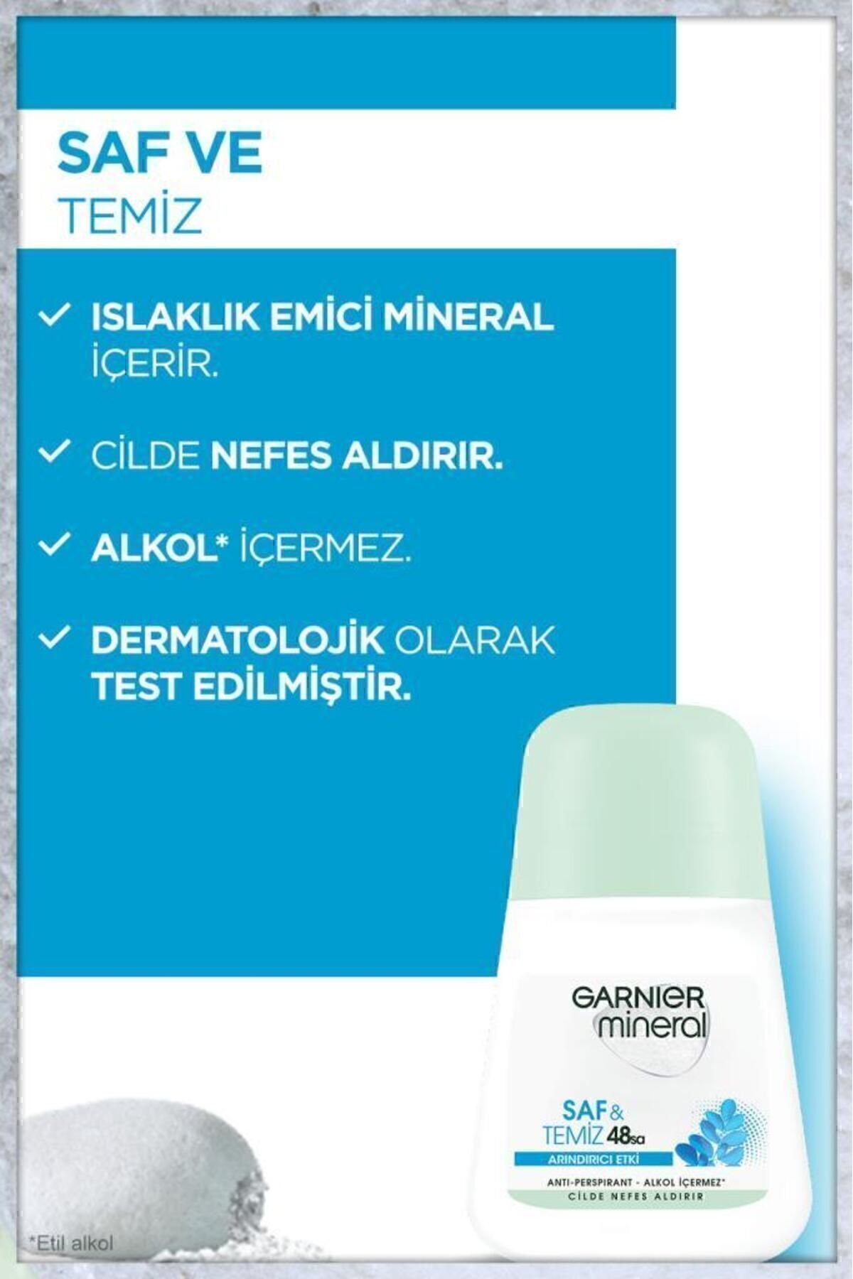 Garnier ضد تعریق رول زنانه معدنی، تمیز و خالص