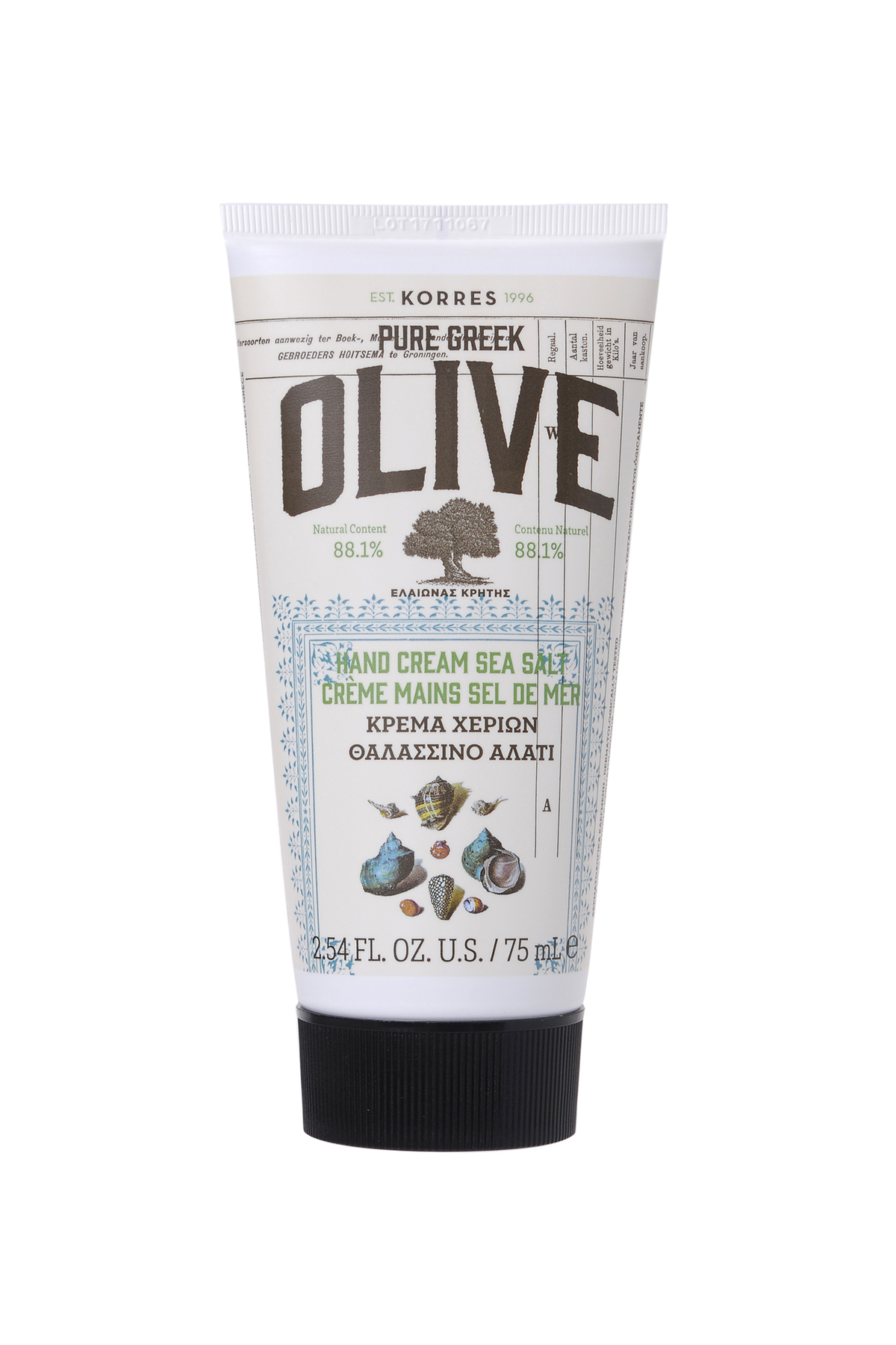 Korres کرم دست Olive &amp; Sea Salt 75 میلی لیتر