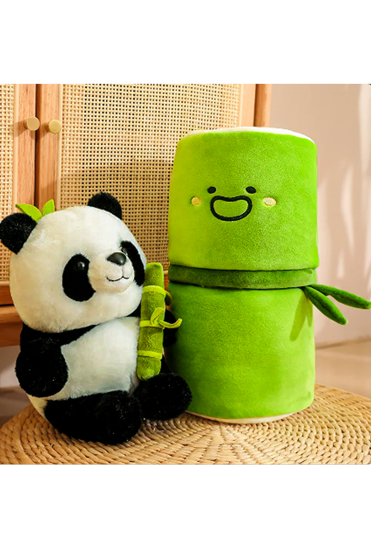 اسباب بازی های پشمی هدیه ویژه برای عاشق شما BAMBOO PANDA PLUSH TOY با طرح زیپ خاص Canestar