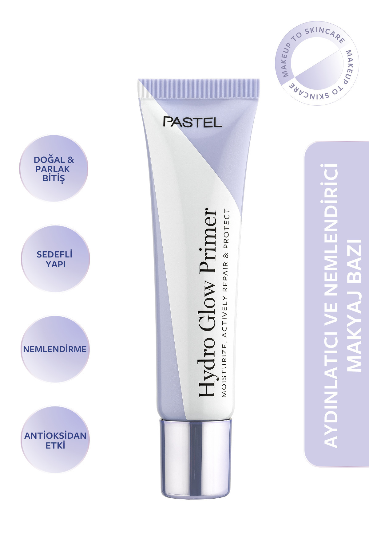 پرایمر آرایشی پاستل Pastel Hydro Glow Primer، روشن‌کننده و مرطوب‌کننده، بژ
