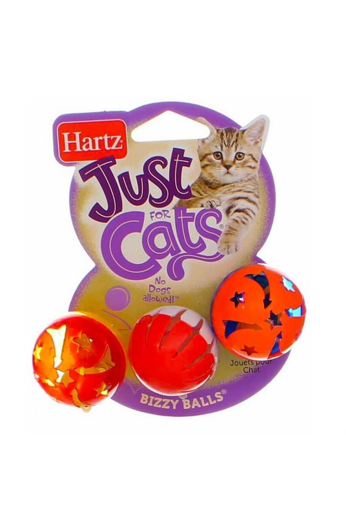 توپ‌های بازی گربه هارتز Hartz Just For Cats Bizzy Balls رنگارنگ