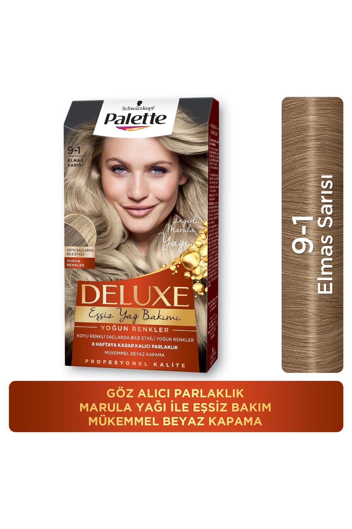 رنگ مو لوکس 9 1 بلوند خاکستری Palette