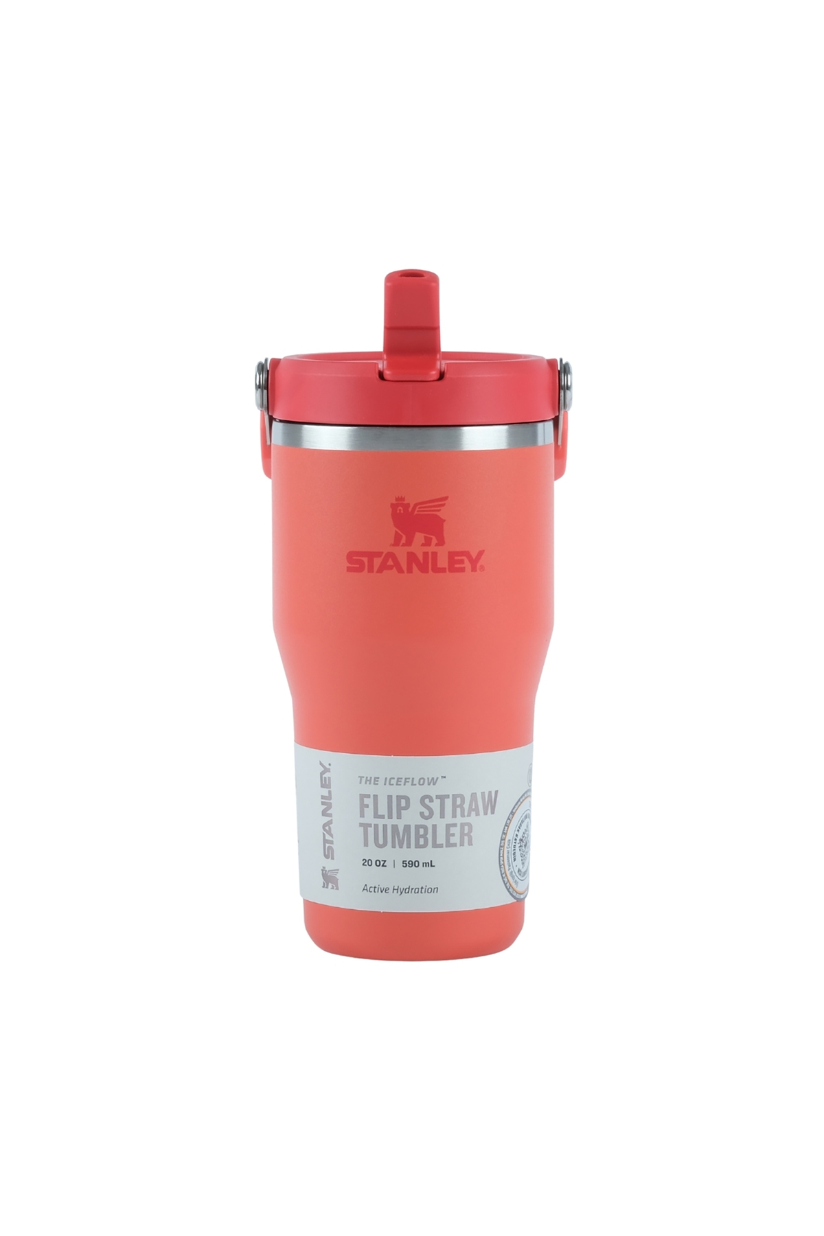 فلاسک قمقمه نارنجی ICEFLOW FLIP STRAW 10 12044 050 اورجینال Stanley