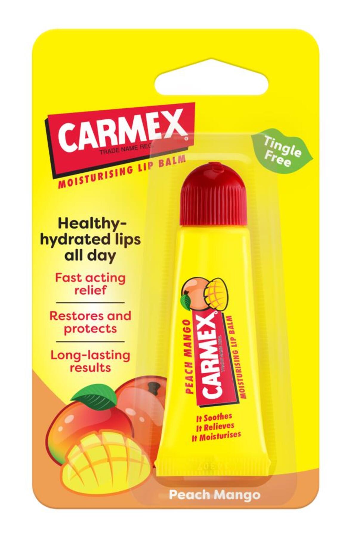 بالم لب استیکی کارمکس Carmex هلو و انبه SPF15، ۱۰ گرم زرد