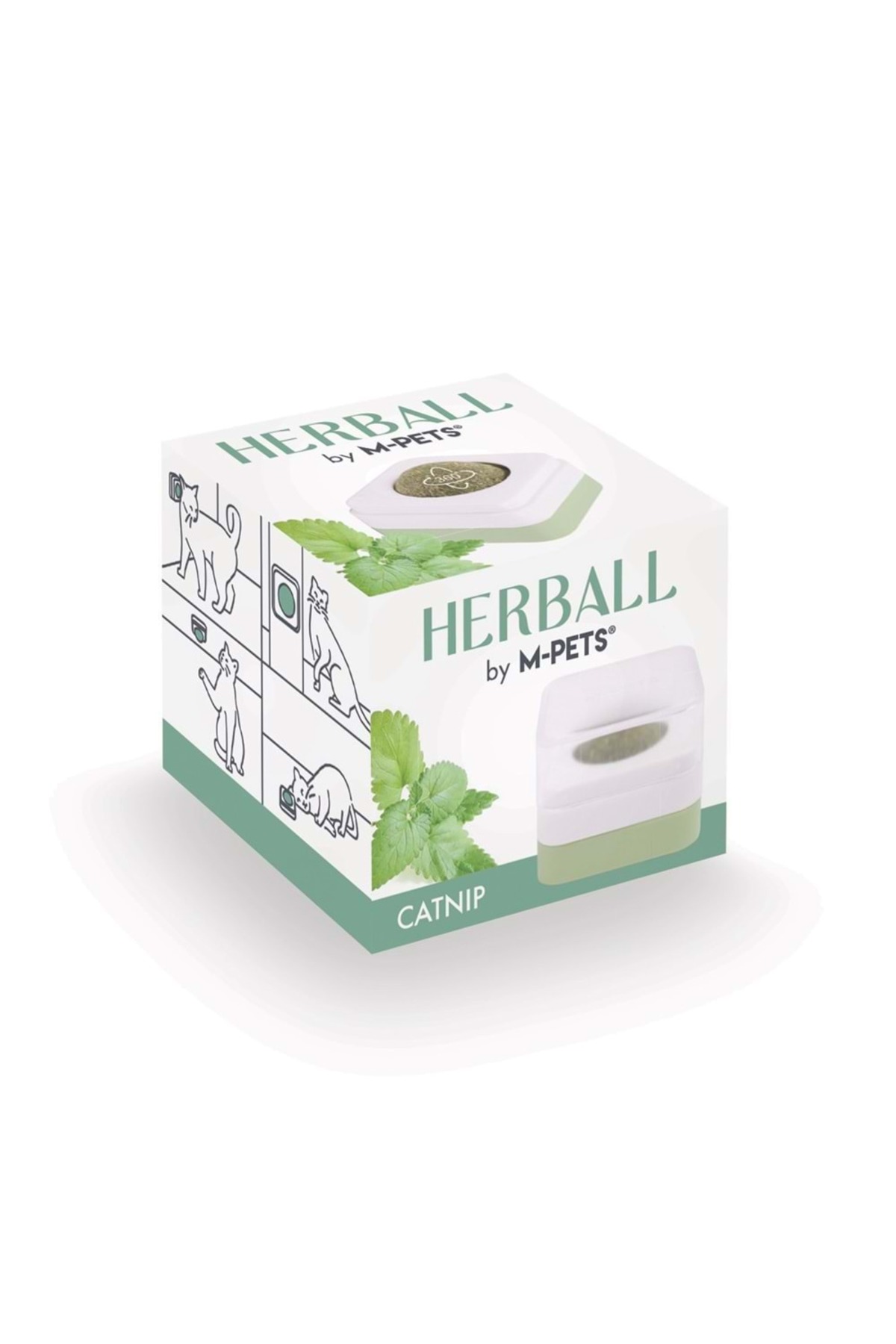 توپ نعناع گربه‌ای HERBALL ام‌پتس M-PETS چندرنگ