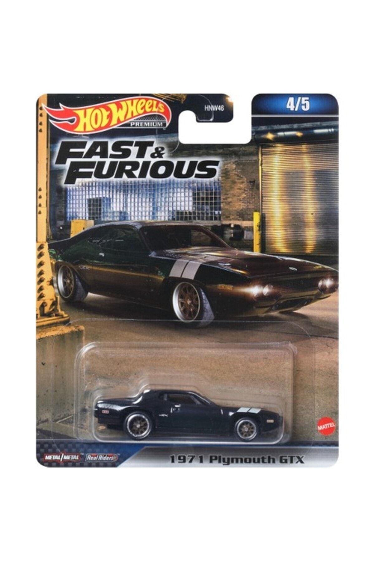 ماشین اسباب بازی FAST & FURIOUS PREMIUM 1971 PLYMOUTH GTX HNW55 هات ویلز اورجینال HOT WHEELS