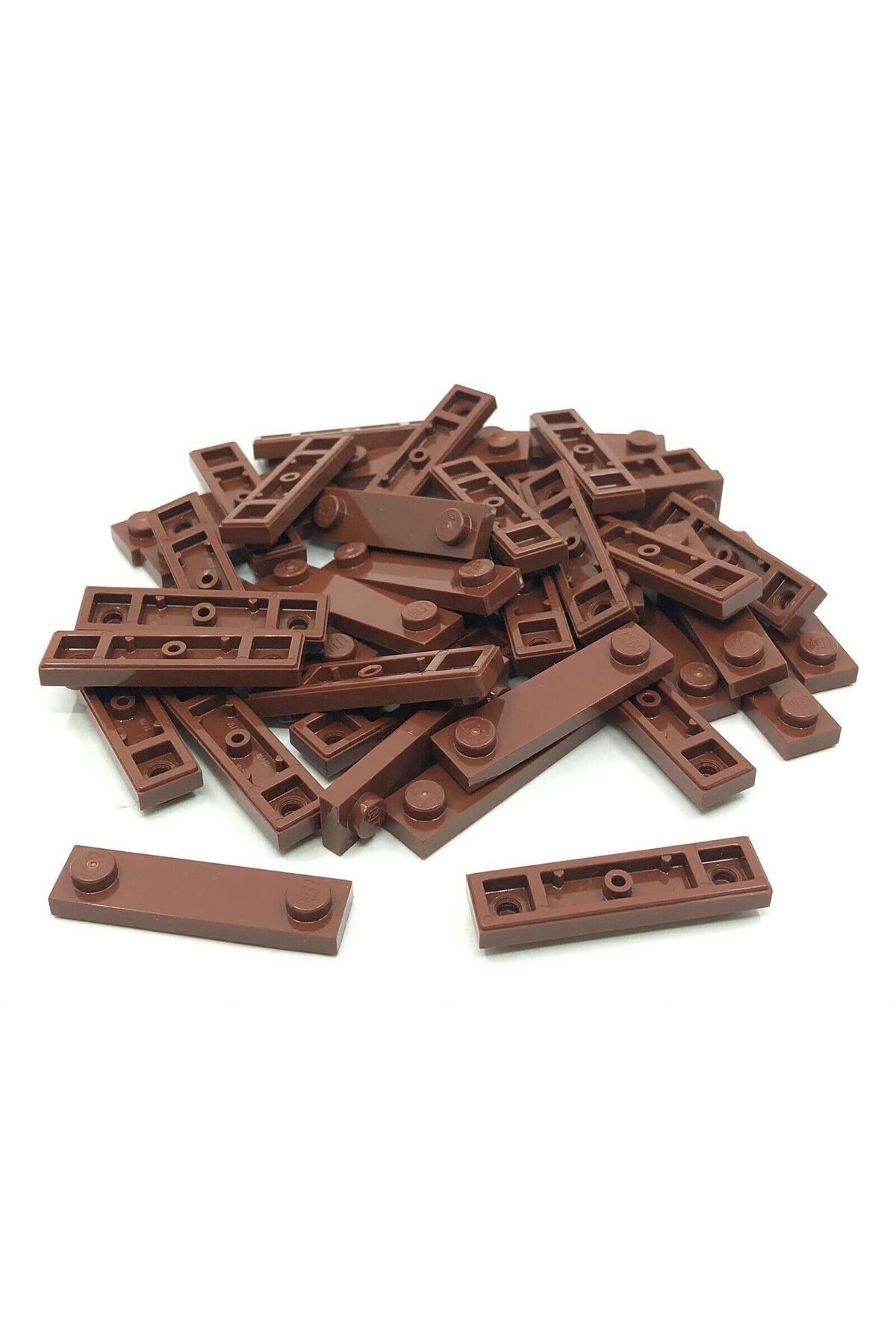 لگو صفحه لوازم جانبی سفارشی اصلاح شده 1 X 4 گل میخ شیار قهوه ای 6 قطعه ارسال می شود اورجینال LEGO
