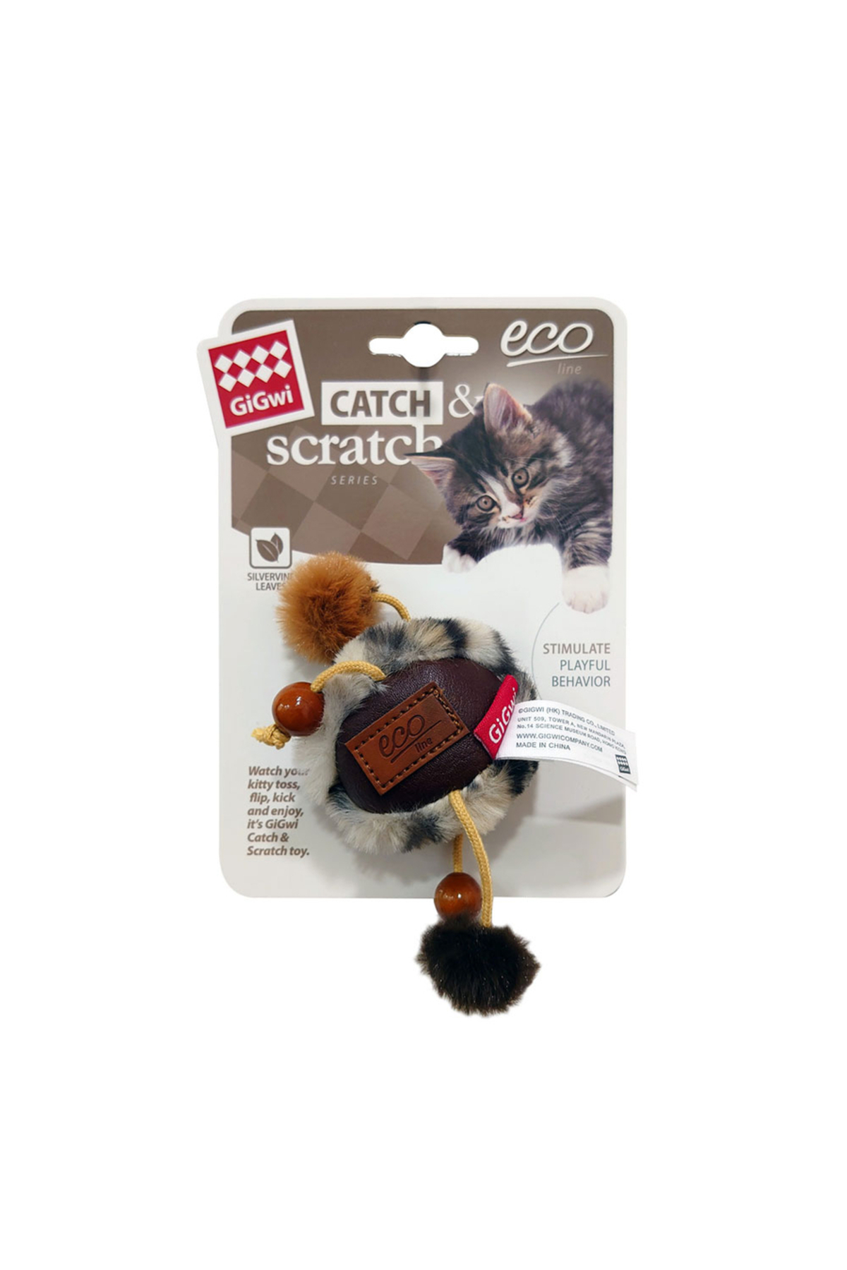 توپ اسباب‌بازی گربه گیگ‌وی Gigwi 7184 Catch&Scratch مشکی