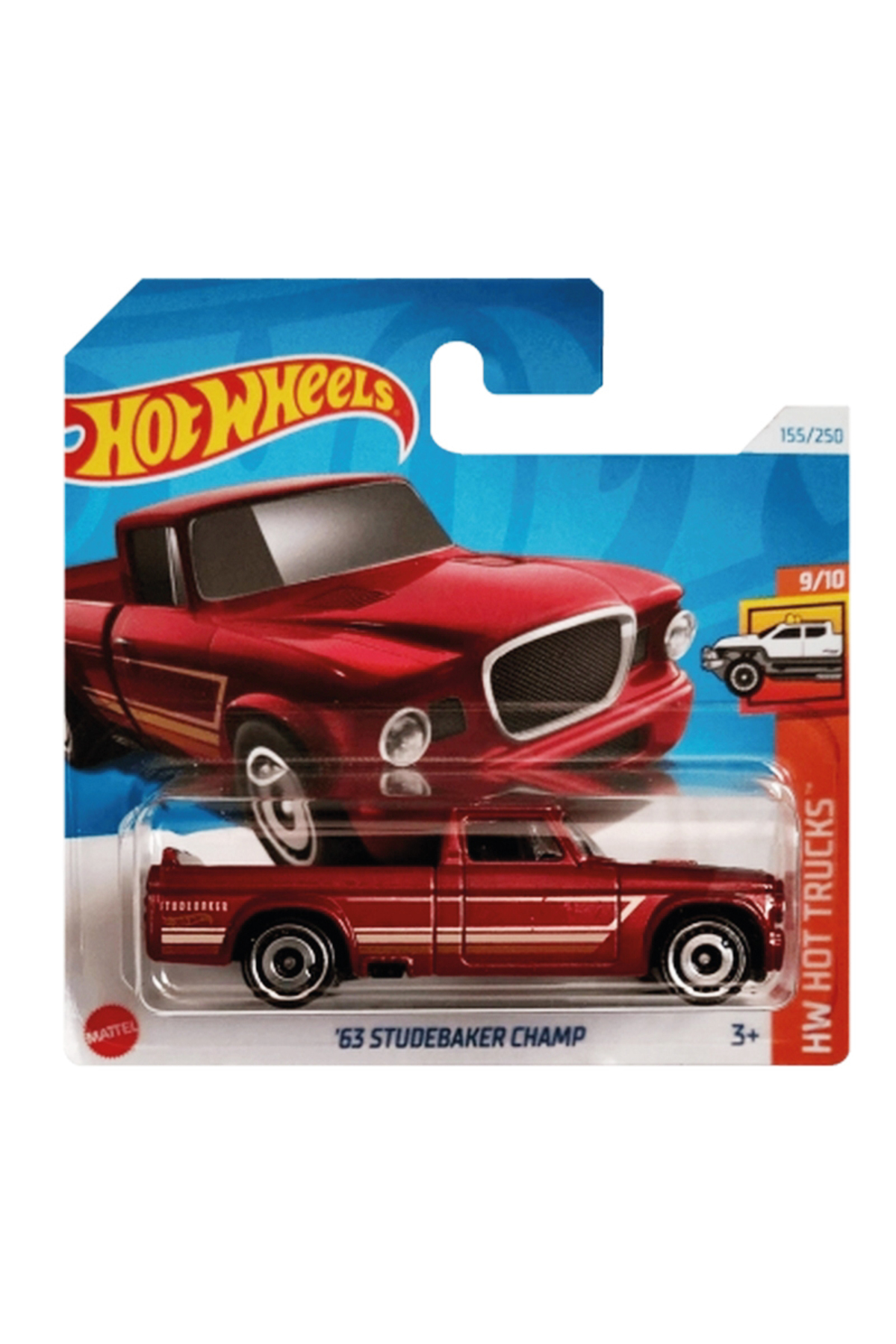 مدل خودرو 1 64 SCALE SINGLE CARS REGULAR TRUCKS HTC35 HW HOT '63 STUDEBAKER CHAMP اورجینال HOT WHEELS