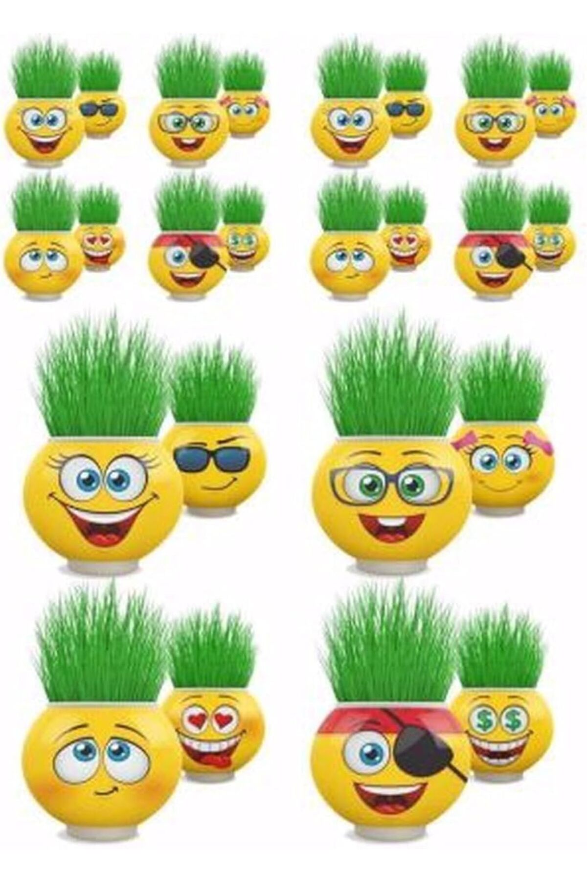 اسباب بازی های فیگور دیگر CHIMOJI 5PCS GRASS MAN BIRTHDAY PARTY تزیین دفتر هدیه جالب مهد کودک پیش دبستانی Emrah Gültekin