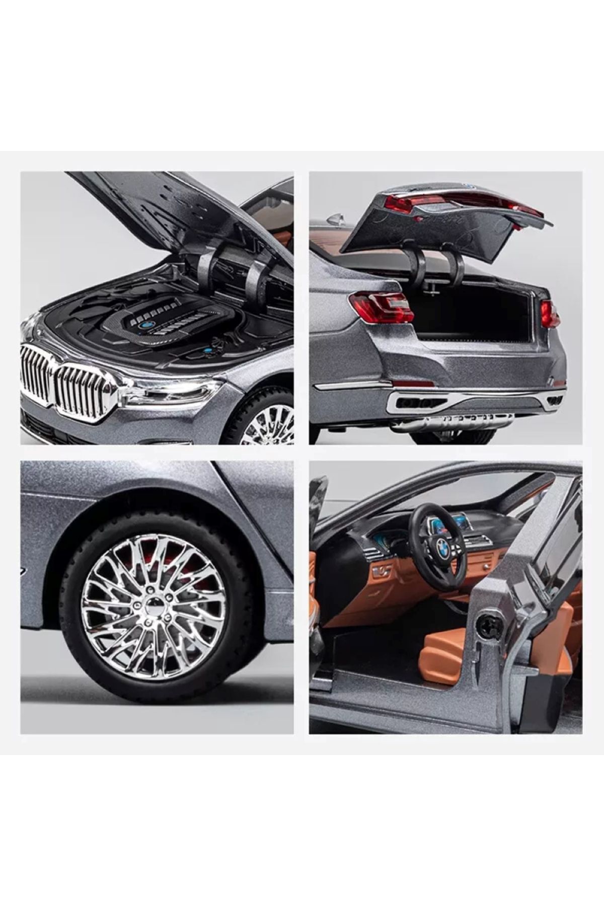 مدل خودرو BMW 760 CAR 7 SERIES 1:24 DIECAST METAL MODEL COLLECTION با صدا و نور اورجینال scntoys