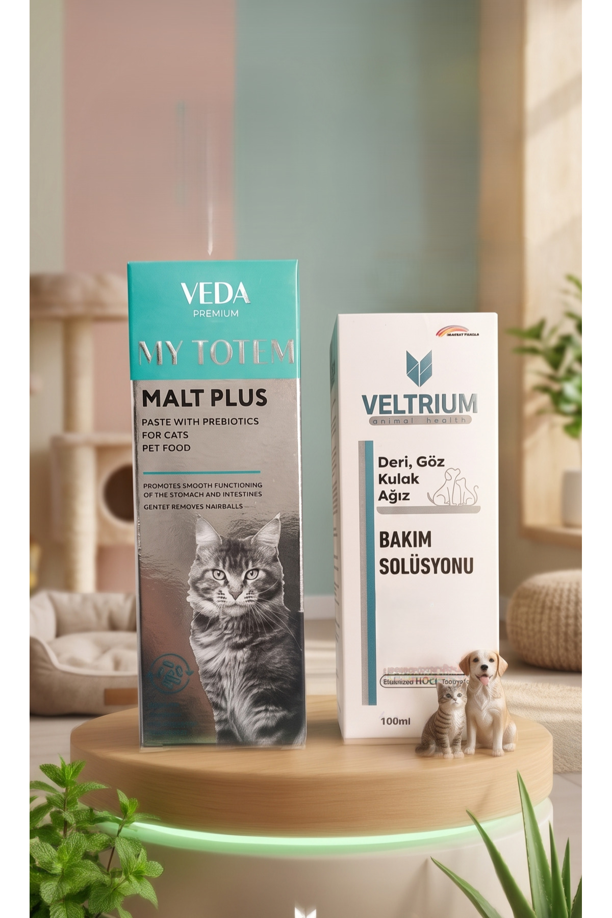 خمیر مالت و محلول مراقبتی گربه وداوت Vedavet Veda Malt Pasta & VELTRIUM