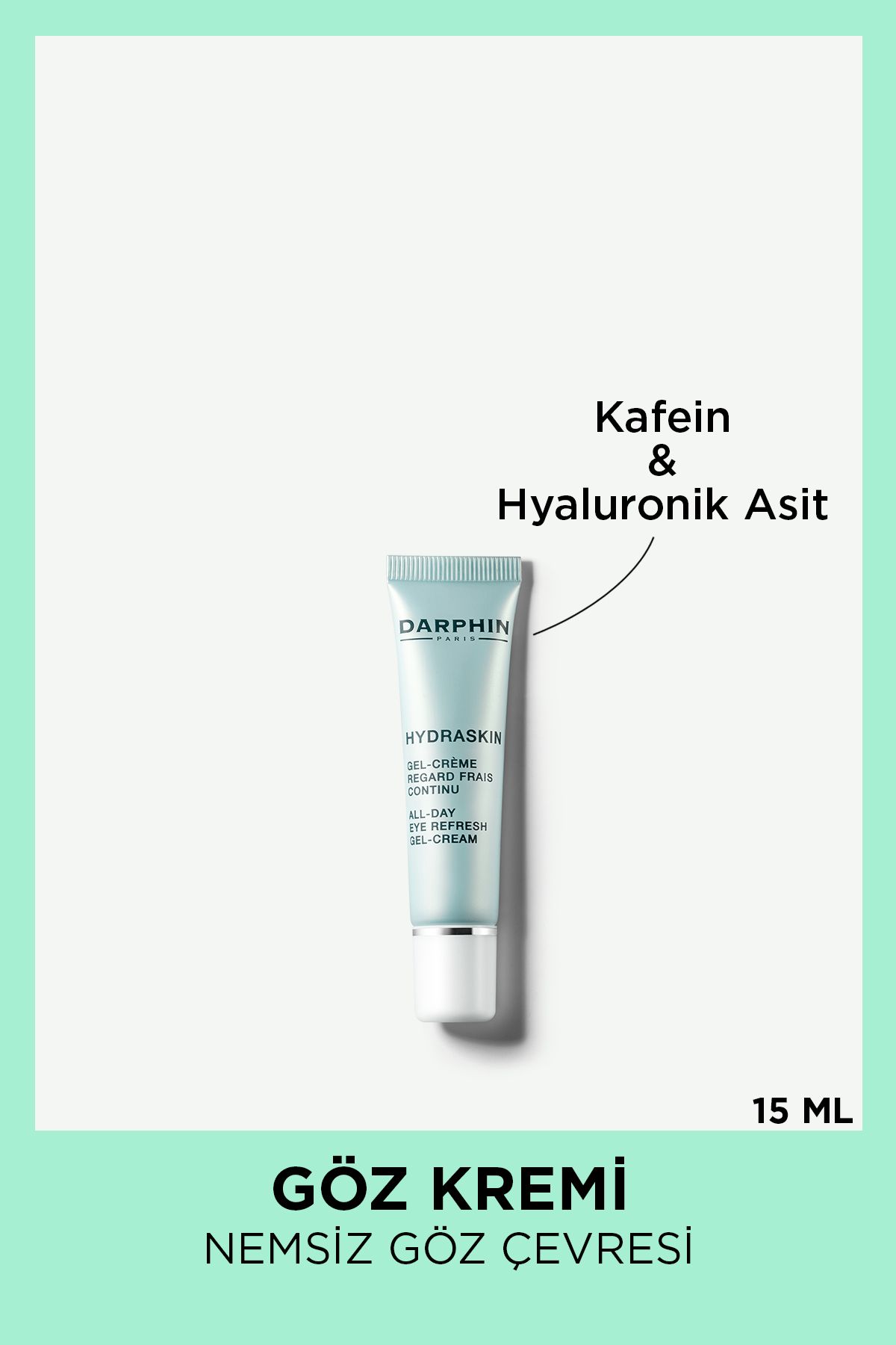 Darphin کرم مرطوب کننده چشم ژل کرم تازه کننده چشم Hydraskin All Day 15 میلی لیتر