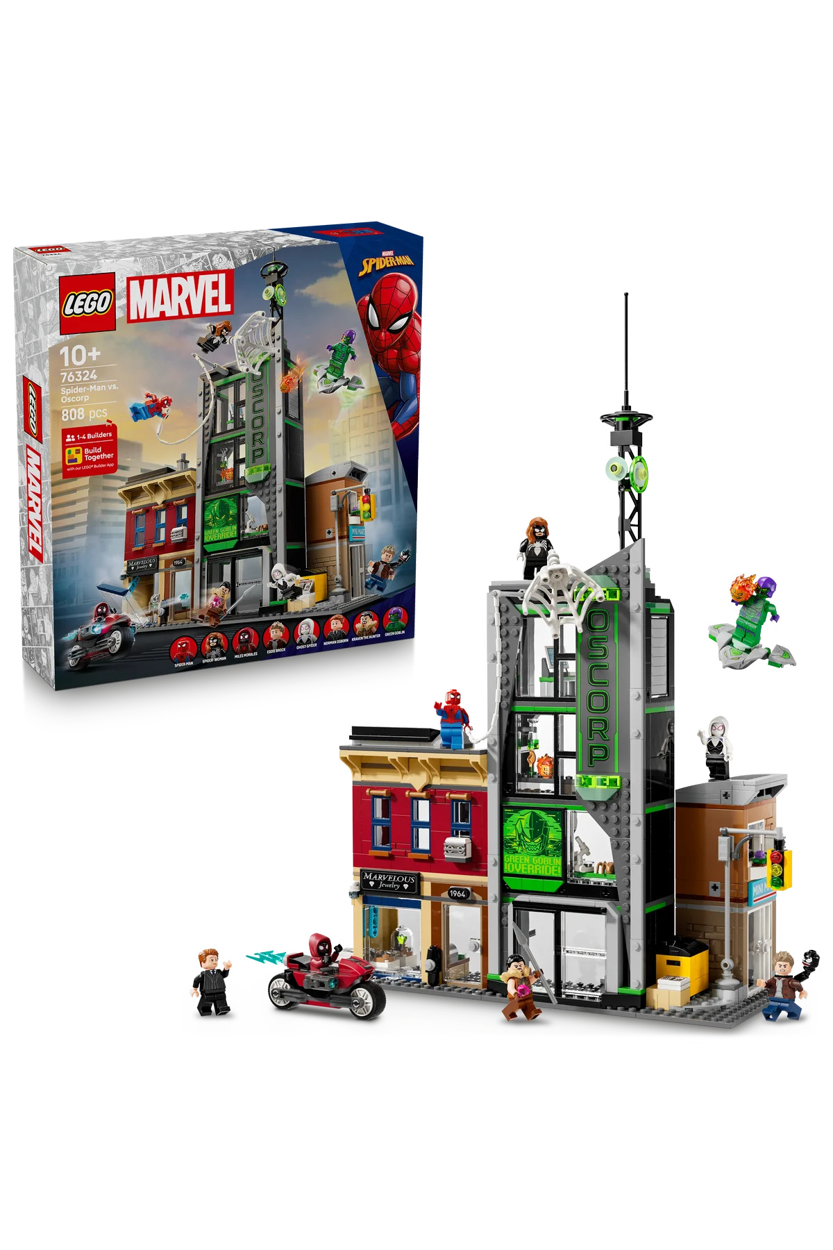 لگو و اسباب بازی های ساخت محور ® ǀ MARVEL SPIDER MAN VS. OSCORP 76324 10+ KIDS CREATIVE BUILDING TOY 808 PIECES اورجینال LEGO