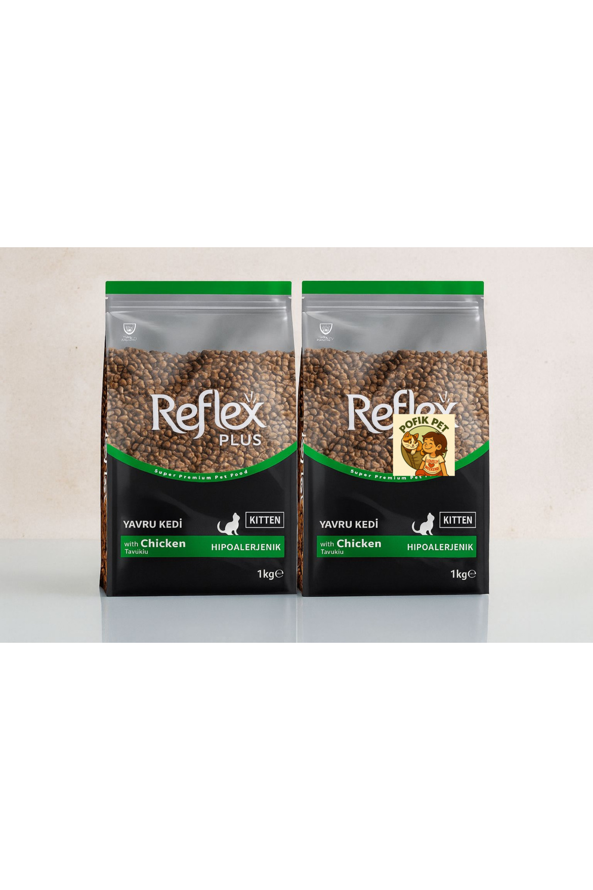 غذای خشک بچه‌گربه رفلکس Reflex Plus با طعم مرغ، ۲ کیلوگرم (۲×۱ کیلوگرم)