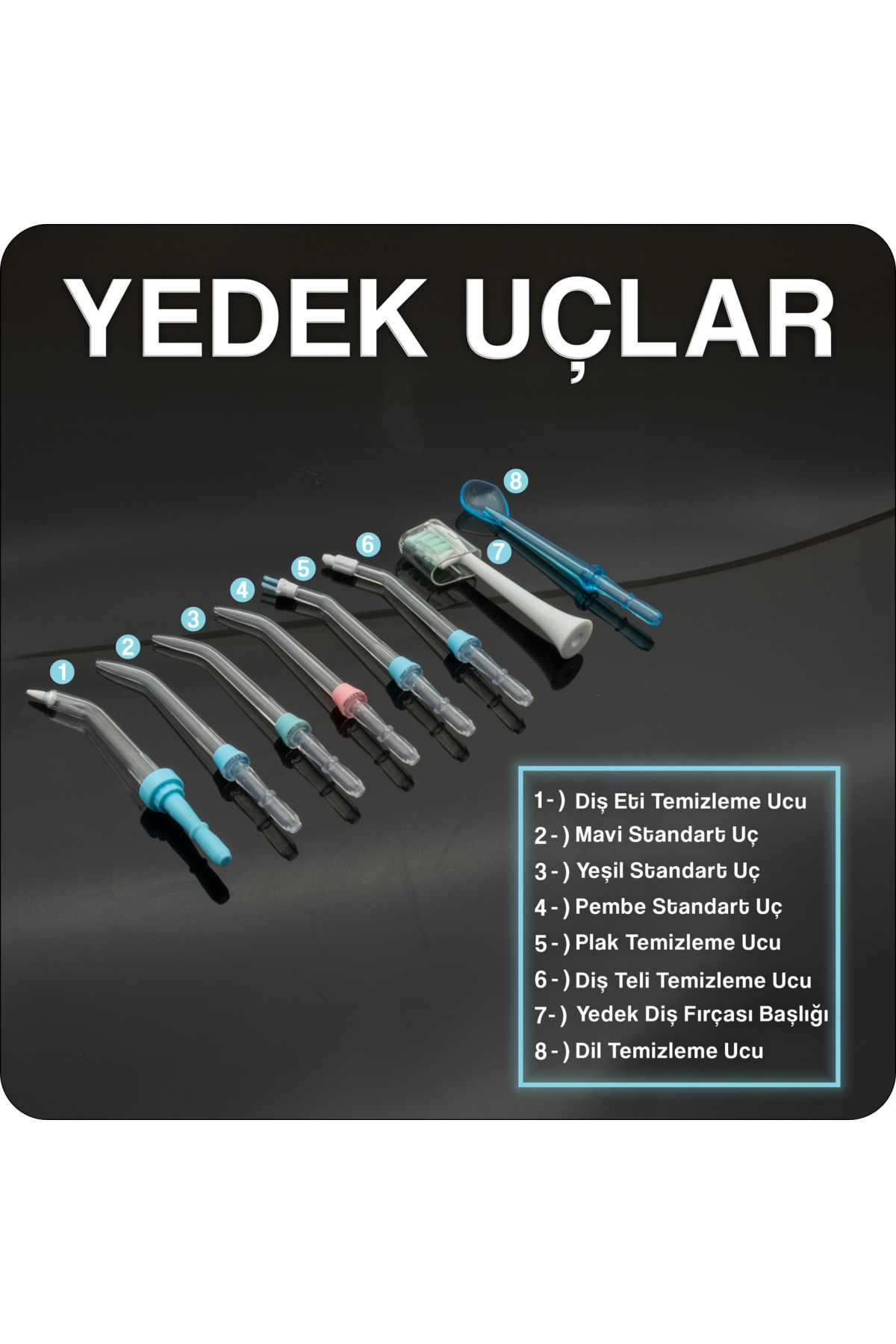مسواک شارژی نکات یدکی استاندارد 8 تکه سازگار NICEFEEL FC163 اورجینال NPO