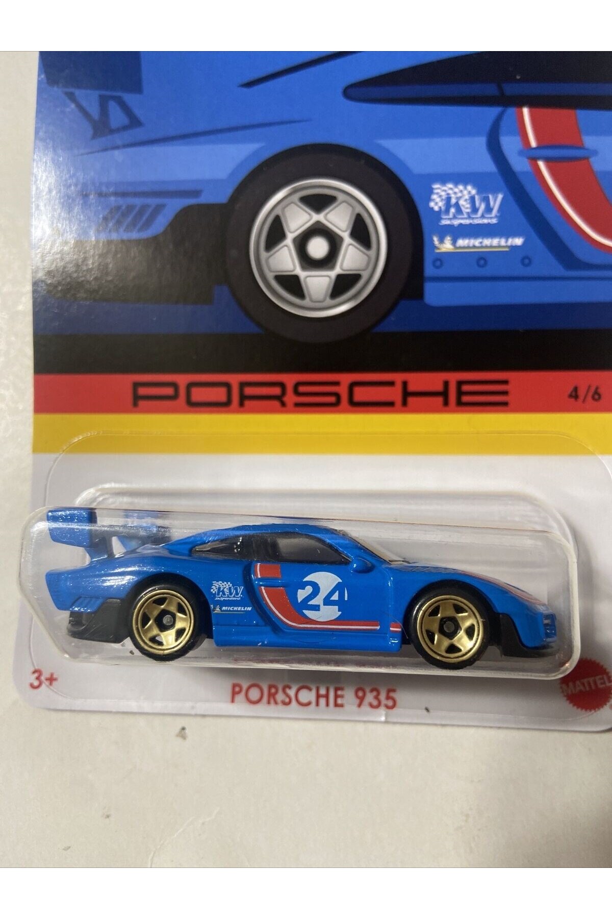ماشین اسباب بازی پورشه سری 2024 چرخ داغ 935 آبی HRW59 از ترکیه HOT WHEELS