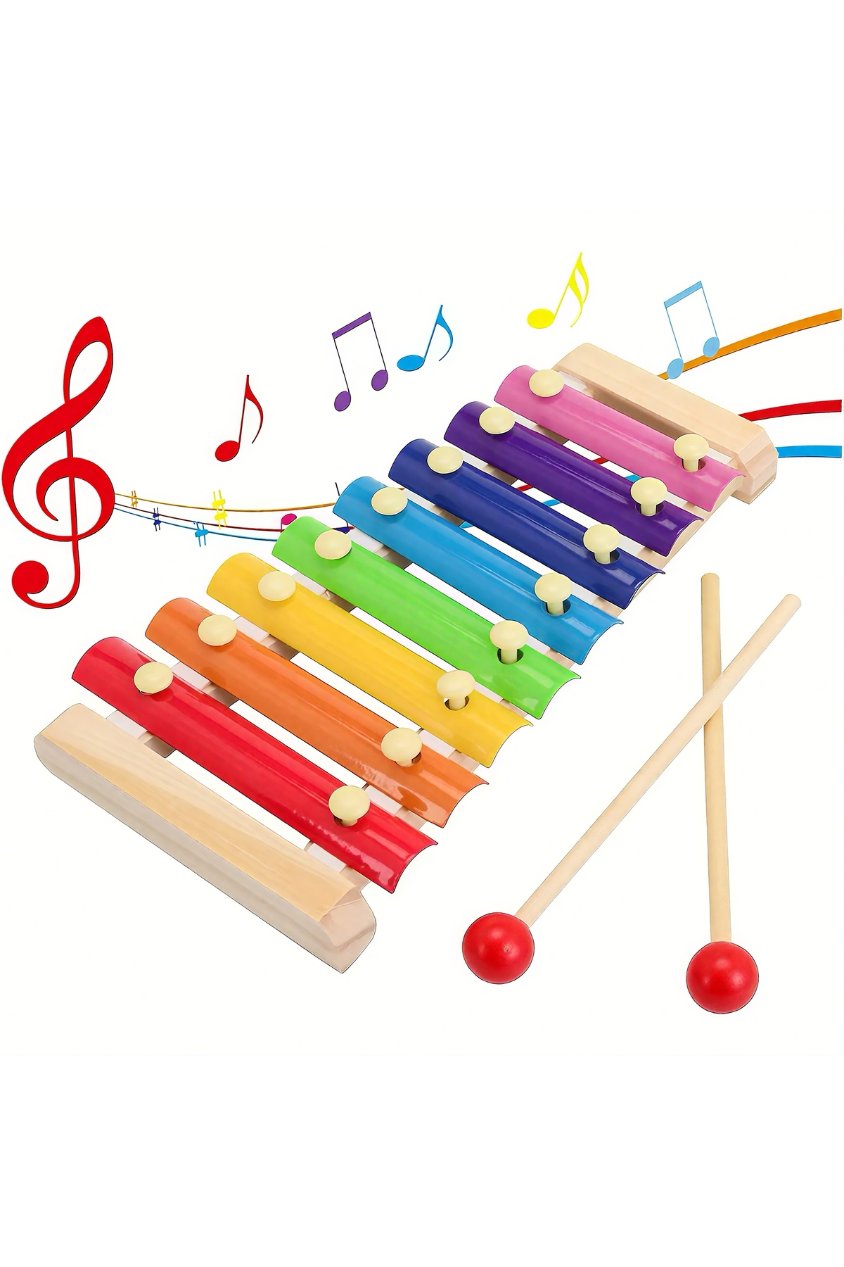اسباب بازی آموزشی XILOPHONE چوبی موسیقی رنگارنگ اصل Circle Toys