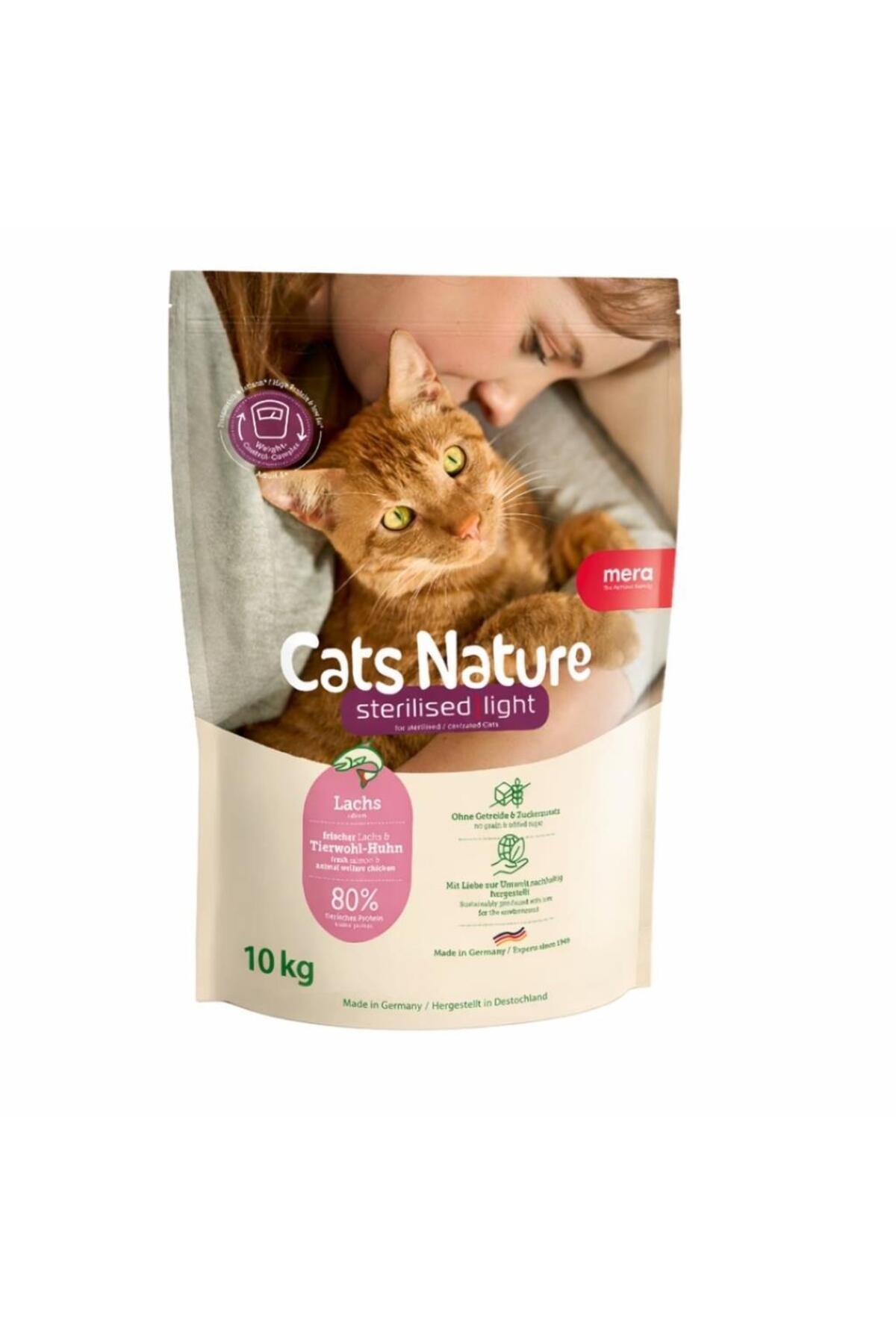 غذای خشک گربه بالغ عقیم‌شده با سالمون مرا Mera Cats Nature، ۱۰ کیلوگرم