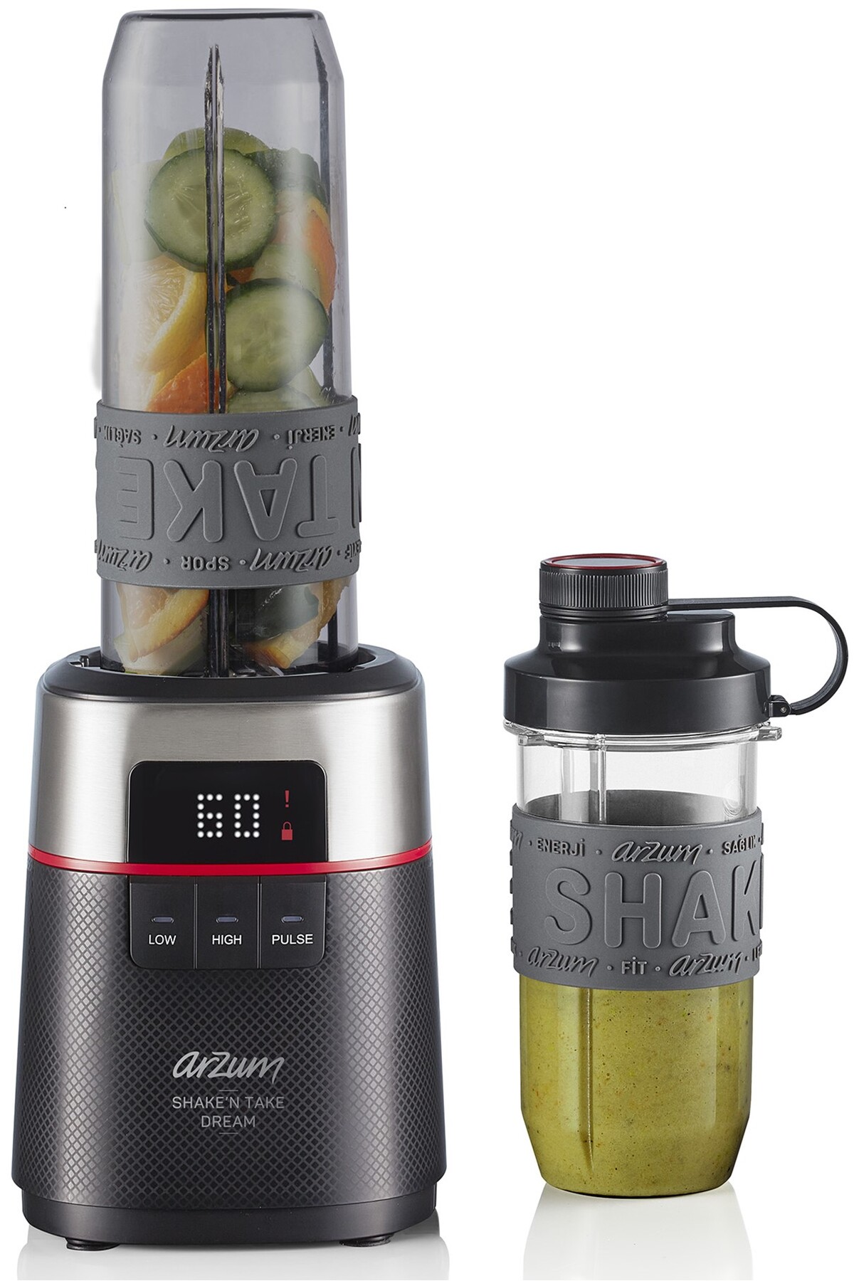 مخلوط کن شخصی اسموتی SHAKE'N TAKE DREAM 500W 570ML و بطری مشکی 400ML AR1148 اورجینال Arzum