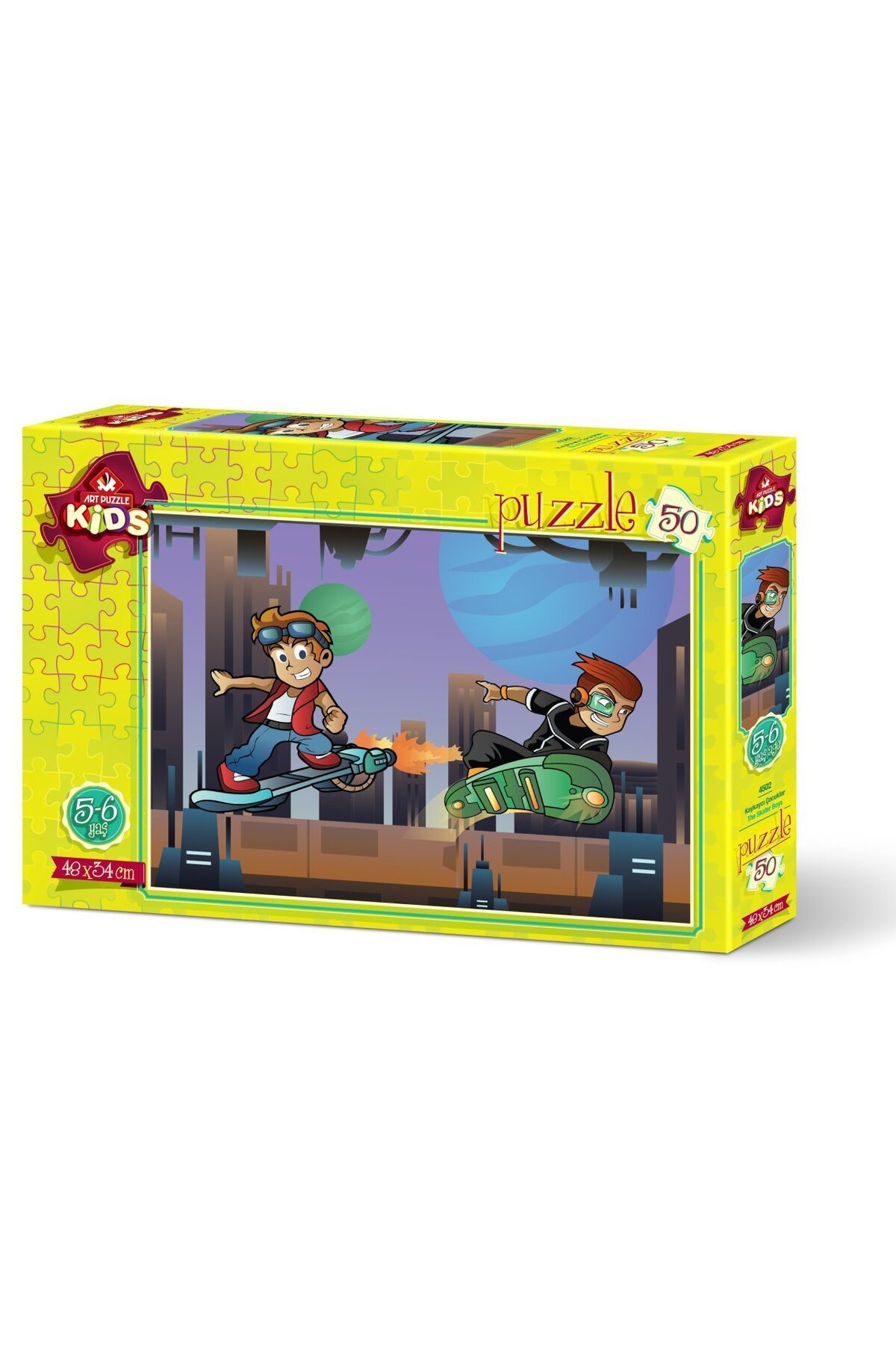 پازل ها و یاپبوزهای کودک دخترانه پسرانه بچگانه ART CHILD SKATEBOARDING کودکان 50 قطعه اورجینال ارت Art Puzzle