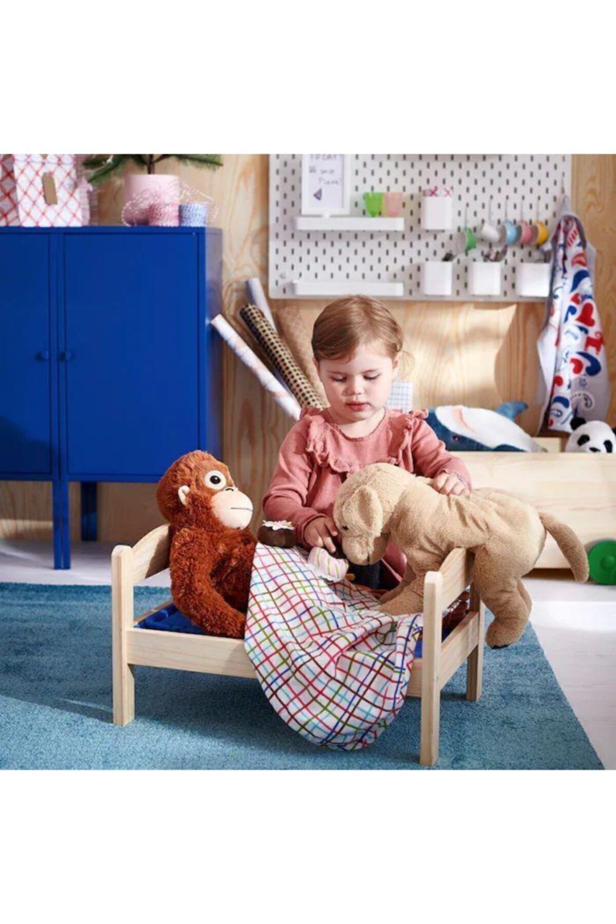 اسباب بازی های پشمی نرم میمون اورانگوتان مخمل دار 66 سانتی متری IKEA