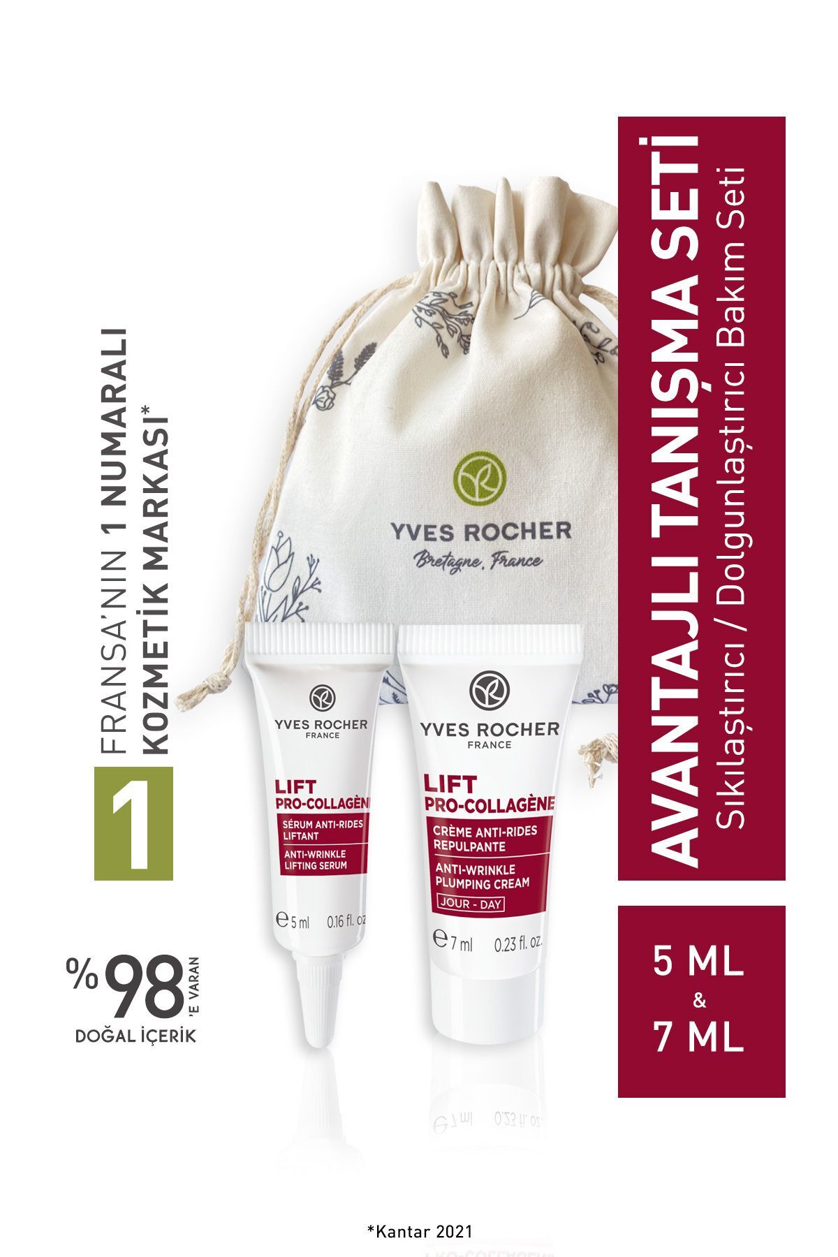 ست مراقبت پوست محکم کلاژن گیاهی و هیالورونیک بالابر PRO COLLAGE Yves Rocher