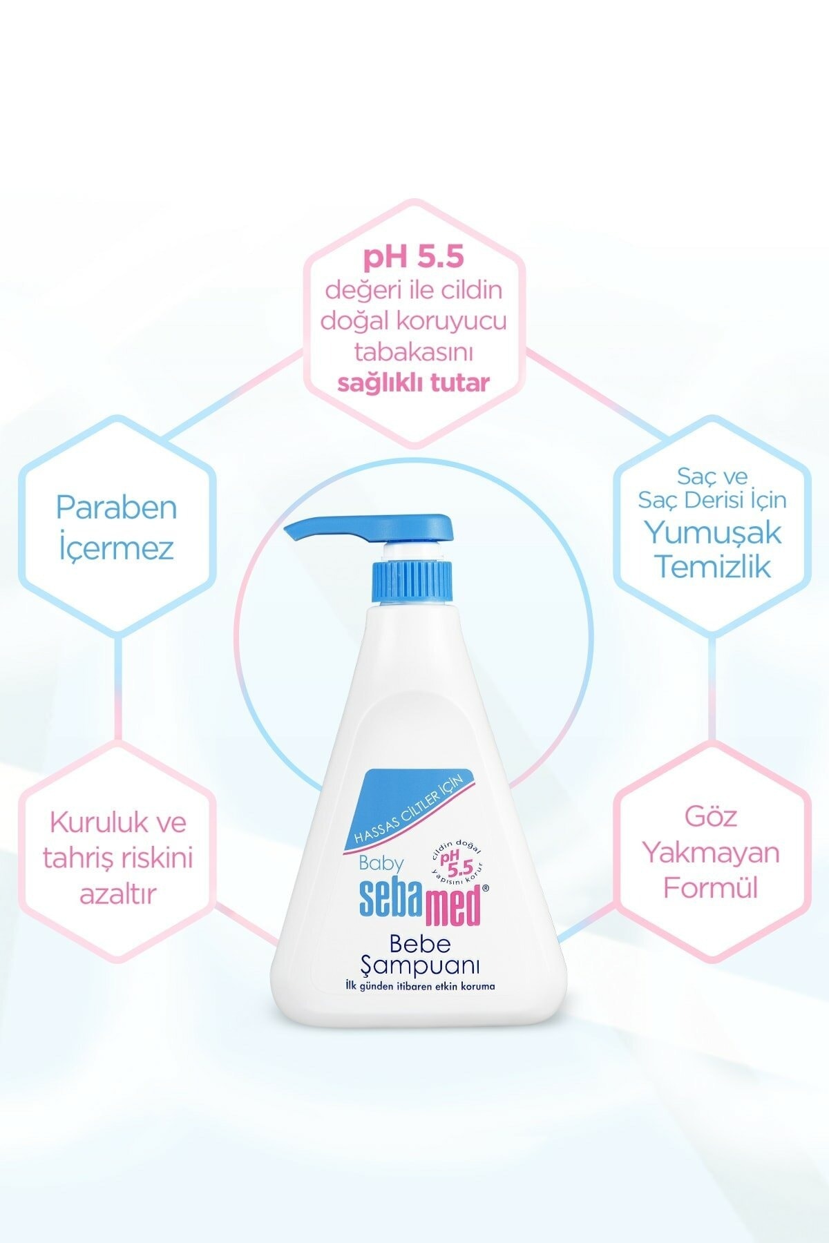 شامپو بچه پسرانه و دخترانه بچگانه کودک اندازه اقتصادی 500ML 4103040187000 Sebamed