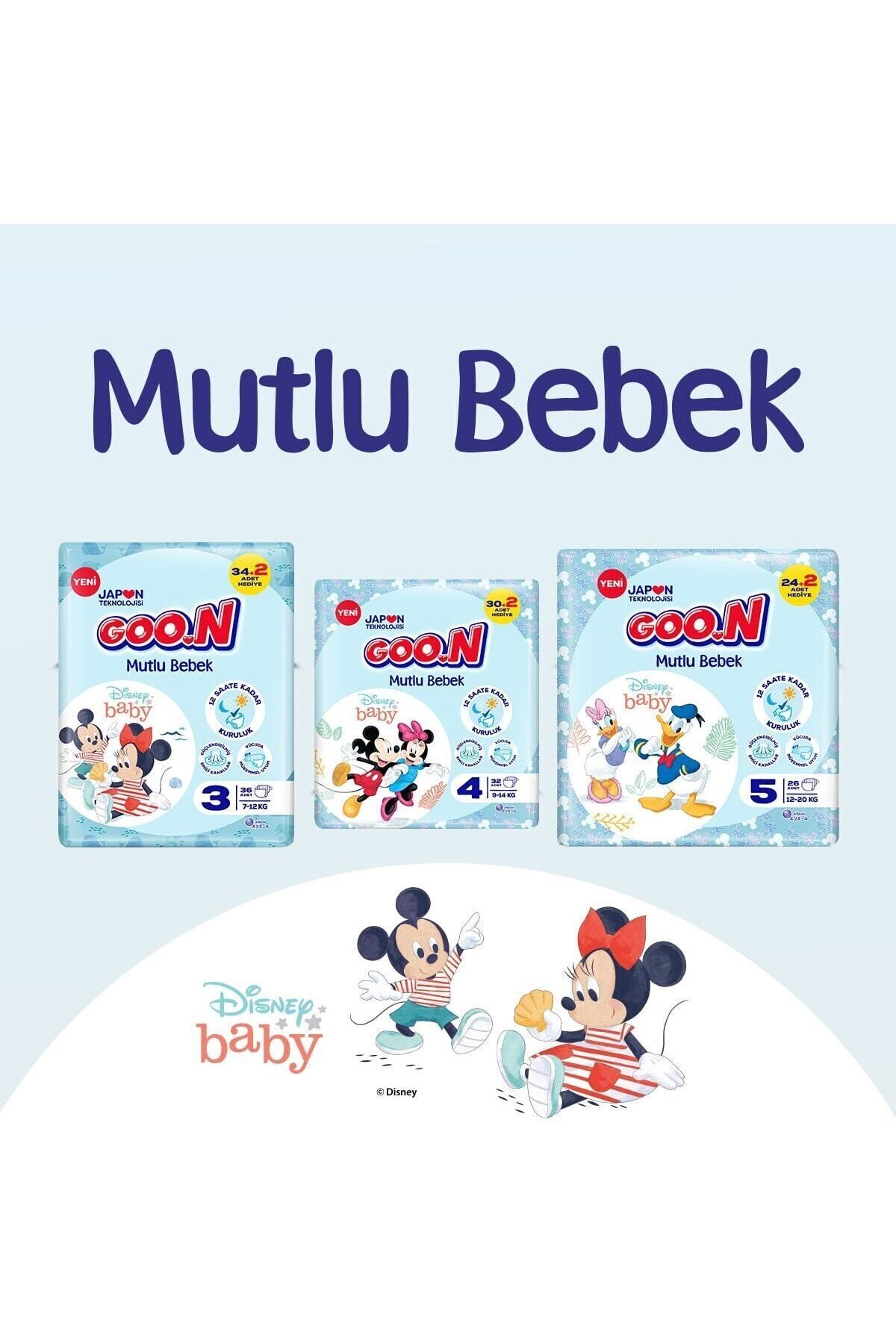 پوشک بچه GOON BABY HAPPY PACK 3 سایز 36 اورجینال Goo.n
