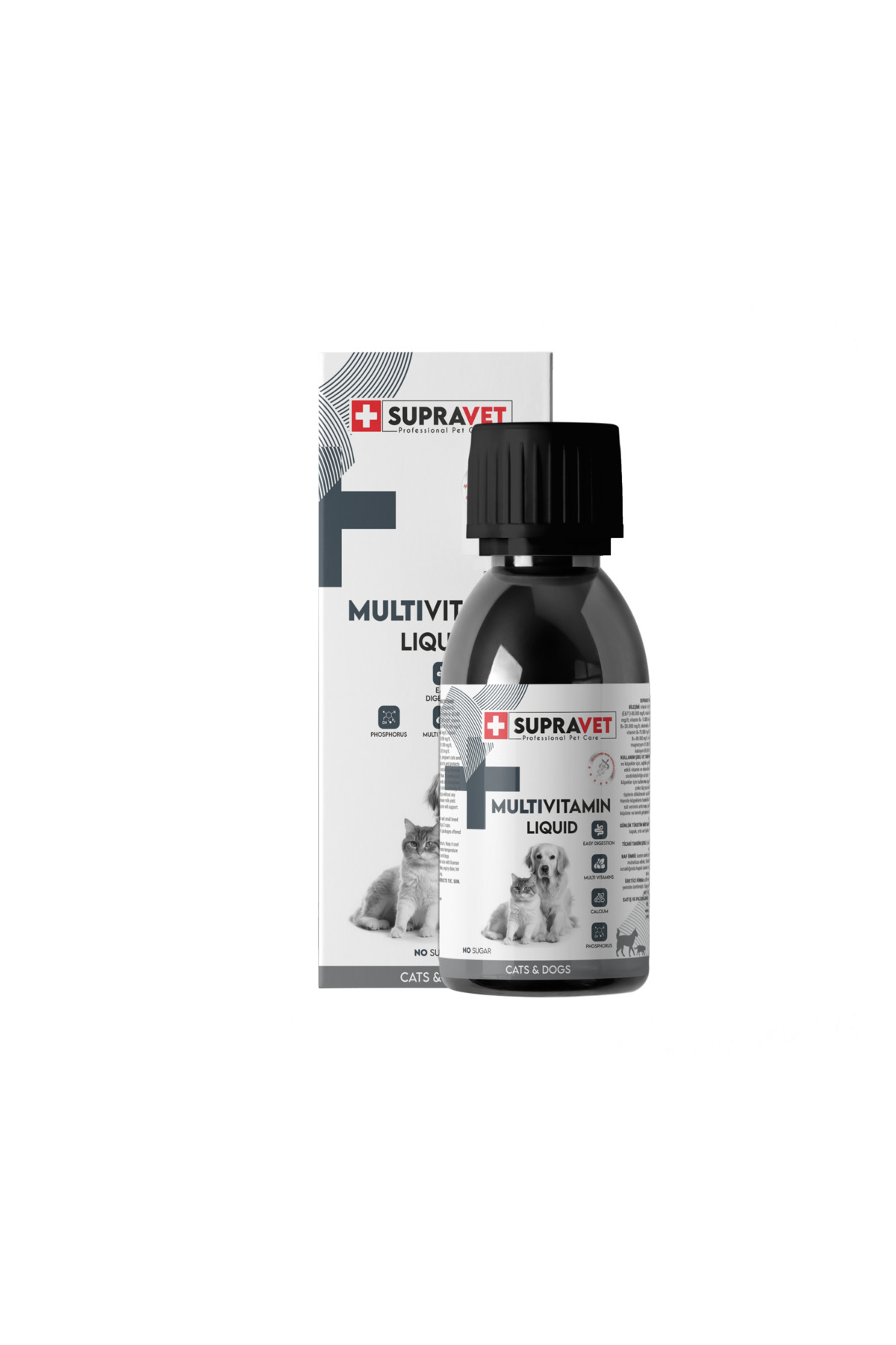 مجموعه اسپری بازی کت‌نیپ و قطره مولتی‌ویتامین بچه‌گربه سوپراوت Supravet مدل SET-011 100 ML