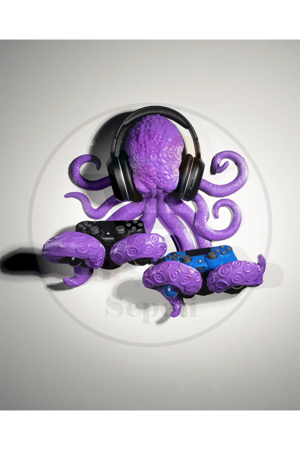 فیگور لوازم جانبی پایه هدست گیمر هدفون OCTOPUS 45 سانتی متر رنگ بنفش Bi'şeyler Sepeti