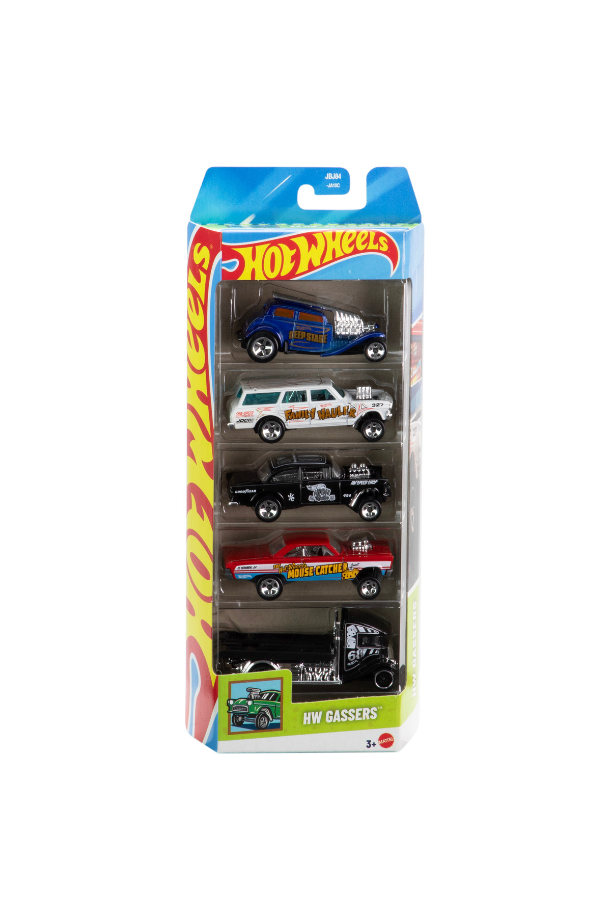 ماشین اسباب بازی ست پنج چرخ دستی HW GASSERS JBJ84 از ترکیه HOT WHEELS