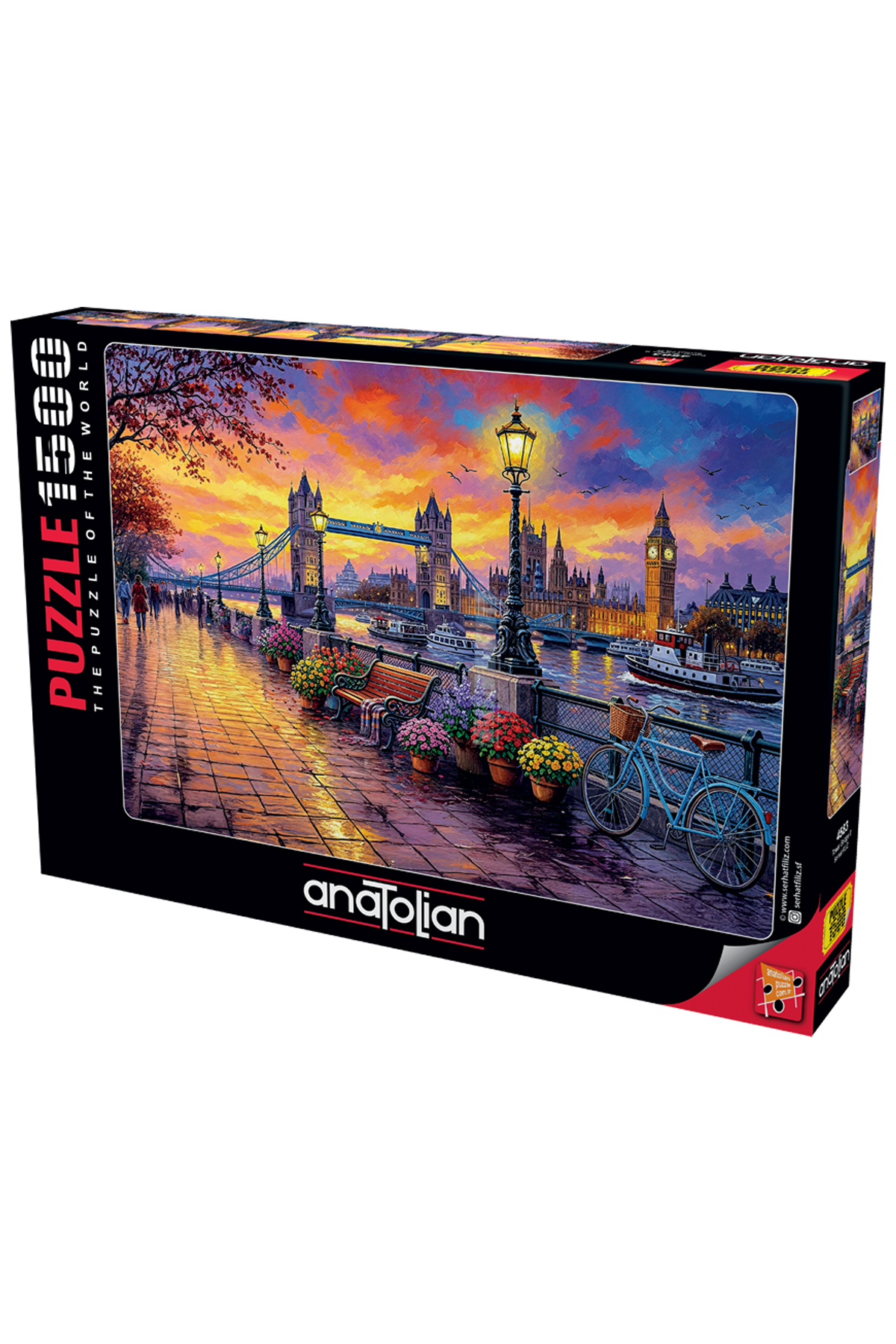 پازل 1500 تکه اره منبت کاری مویی TOWER BRIDGE II 4583 از ترکیه Anatolian Puzzle