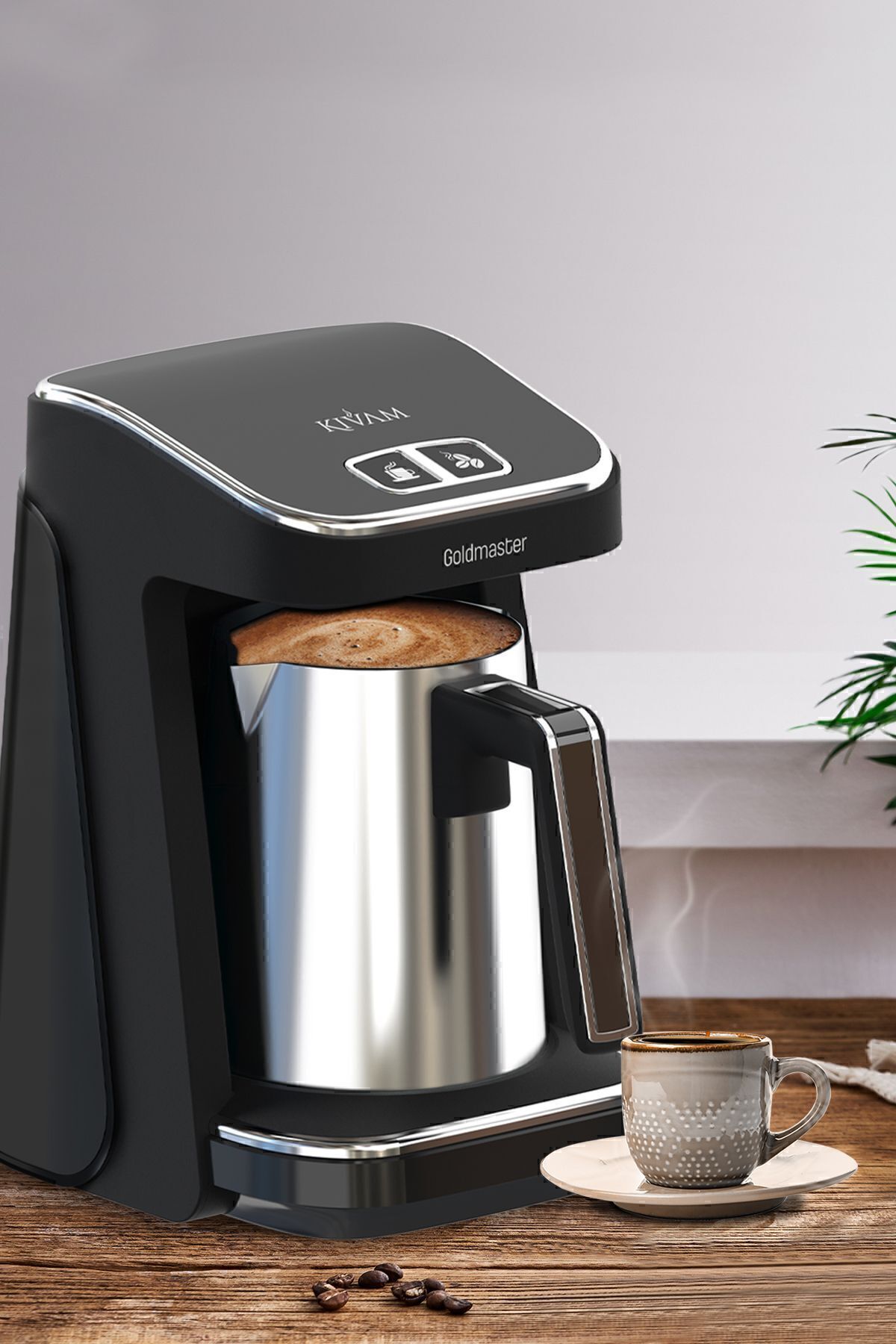 سرخ کن ست دو عددی 7 لیتری INOX XXL AIRFRYER HOT قهوه ساز ترکی با قابلمه استیل اورجینال GoldMaster