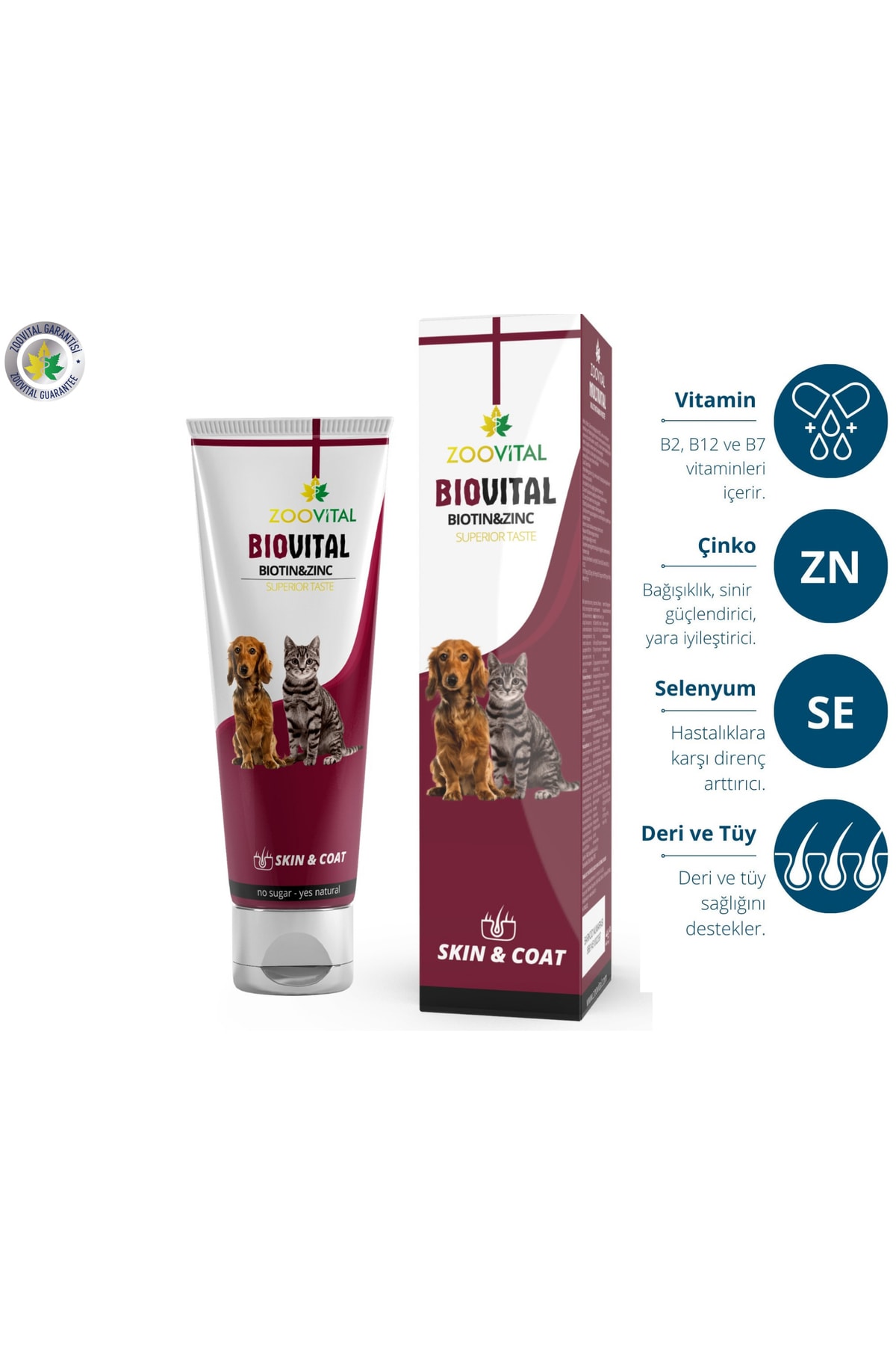 مجموعه خمیر گربه زووویتال Zoovital، مالت، بیوتین و Steril، هرکدام ۱۰۰ گرم
