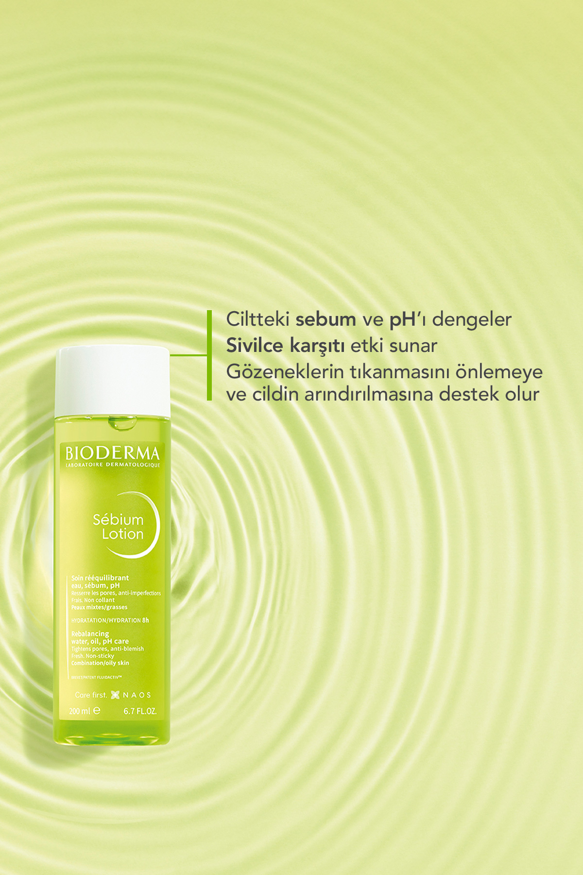 تونر پوست چرب با حجم 200 میل بایودرما Bioderma