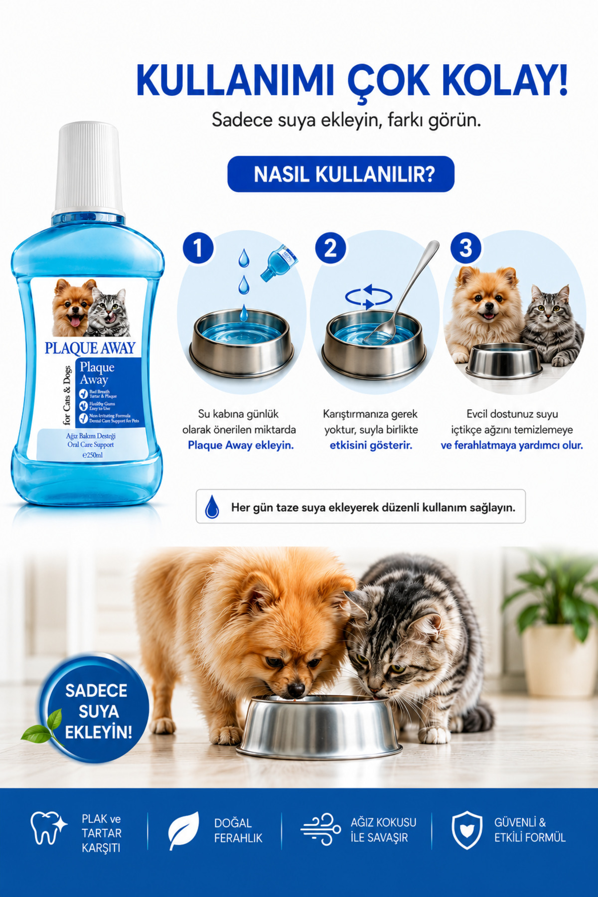 محلول بهداشت دهان و دندان گربه و سگ لایون پاو LİON PAW، ۲۵۰ میلی‌لیتر، مدل 4252