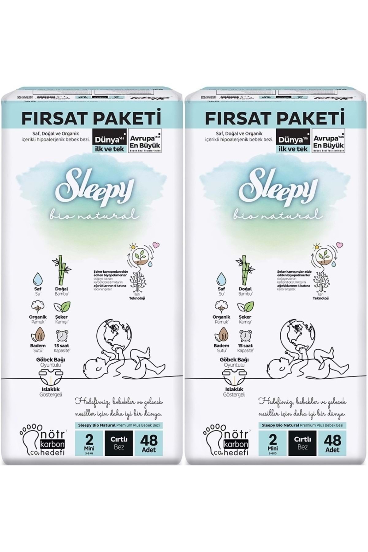پوشک بچه بیو طبیعی سایز: 2 3 6 کیلوگرم مینی 96 تکه فرصت اقتصادی PK اورجینال Sleepy