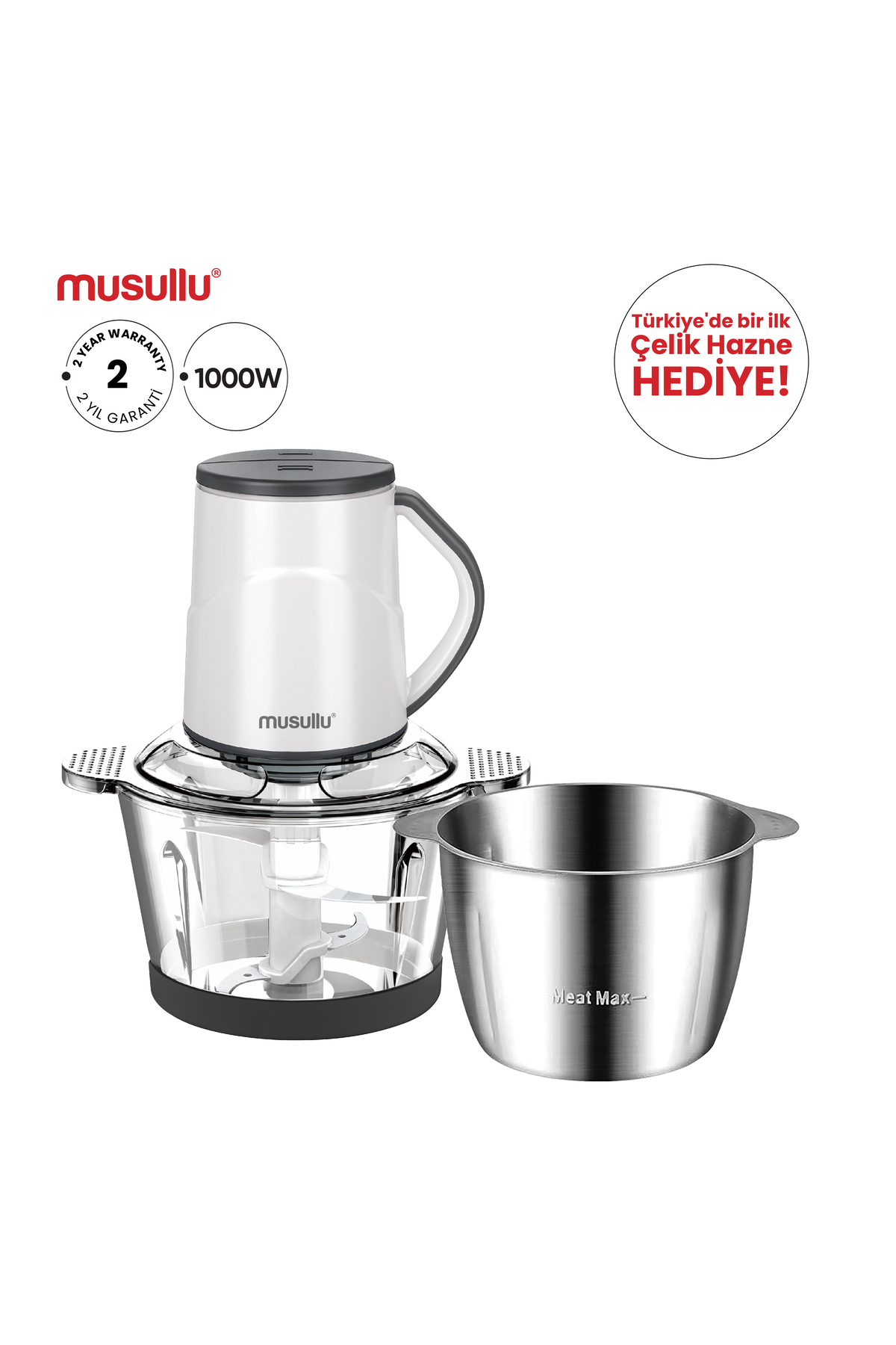 خردکن و غذا ساز RONDO CHOPPER 1225 2 اورجینال Musullu