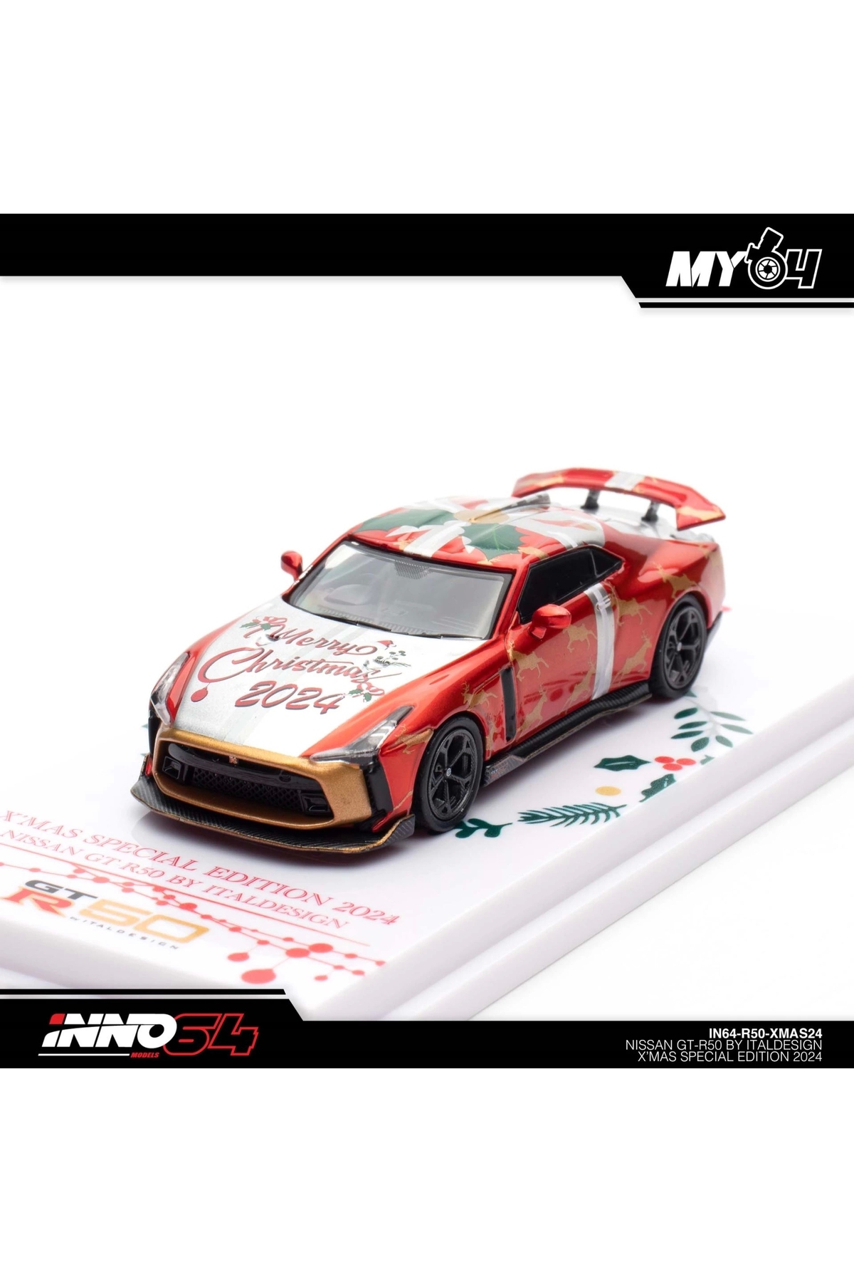 مدل خودرو INNO 1 64 NISSAN GT R50 XMAS 2024 SPECIAL EDITION IN64 XMAS24 اورجینال Inno 64 Models