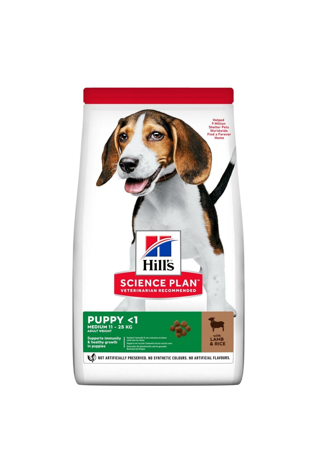 غذای خشک توله‌سگ نژاد متوسط با بره و برنج هیلز Hill's 2,5Kg
