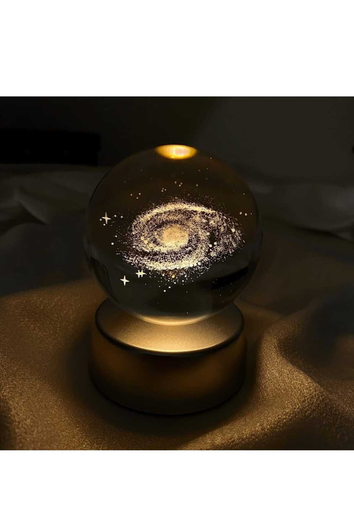 گوی برفی MR CRYSTAL GLASS BALL GALAXY DUST CLOUD CHANGING COLOR LIGHT LED NIGHT LIGHT, شفاف از ترکیه mr shopping