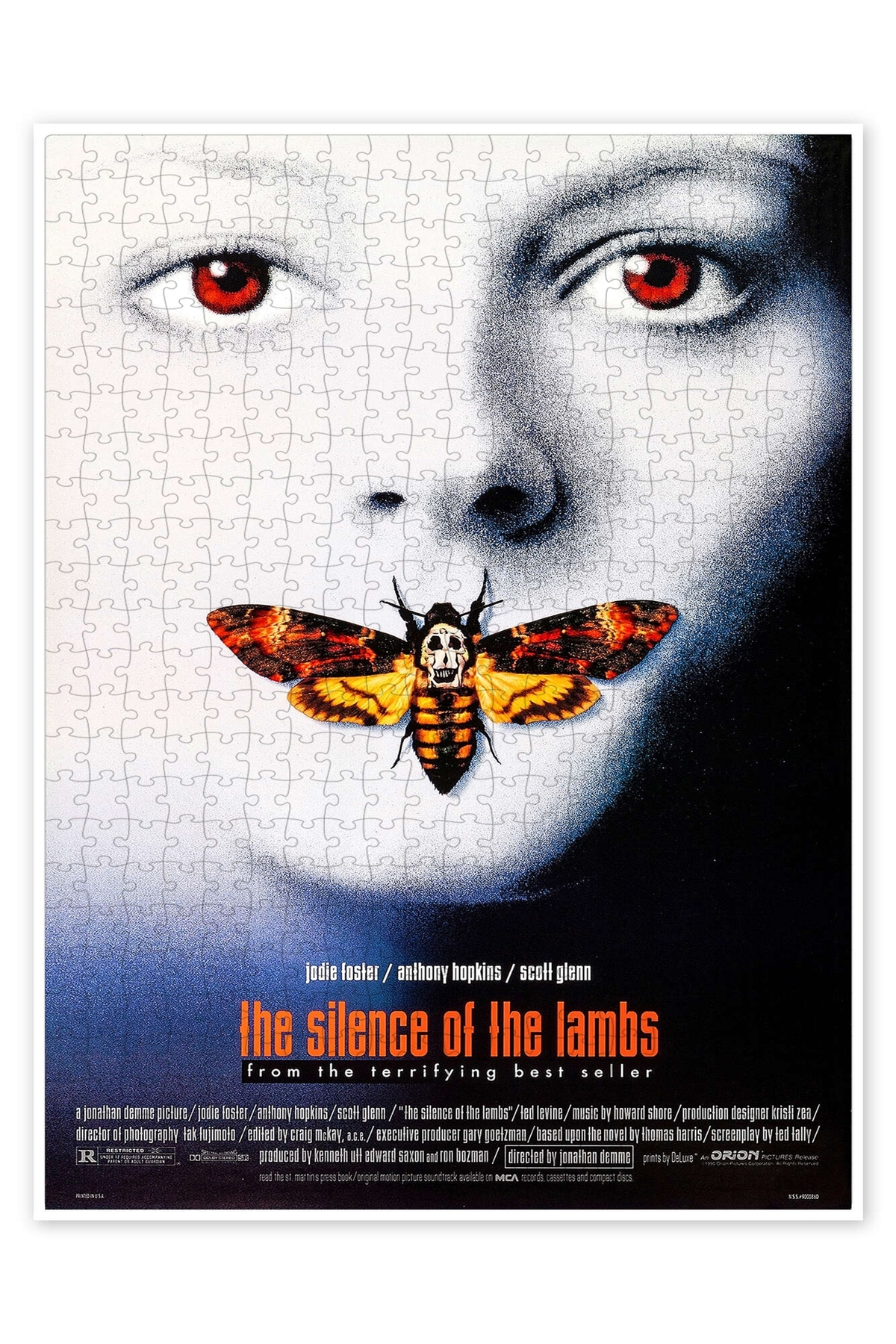 پازل THE SILENCE OF LAMBS 500 PIECE اره منبت کاری مویی فیلم کلاسیک از ترکیه Jeronkarji