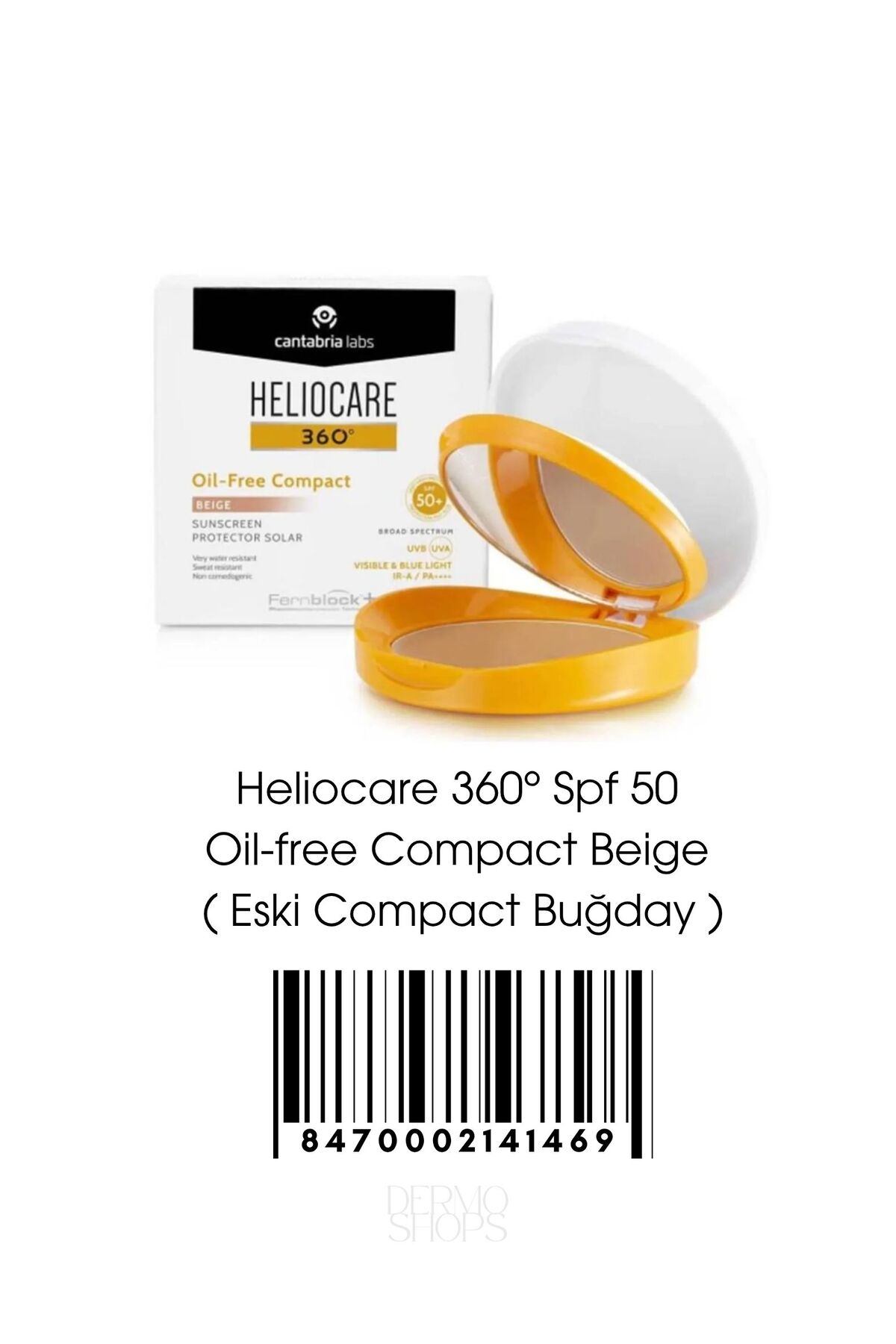 Heliocare پودر ضدآفتاب SPF 50 بدون روغن با رنگ 10 گرم روشن