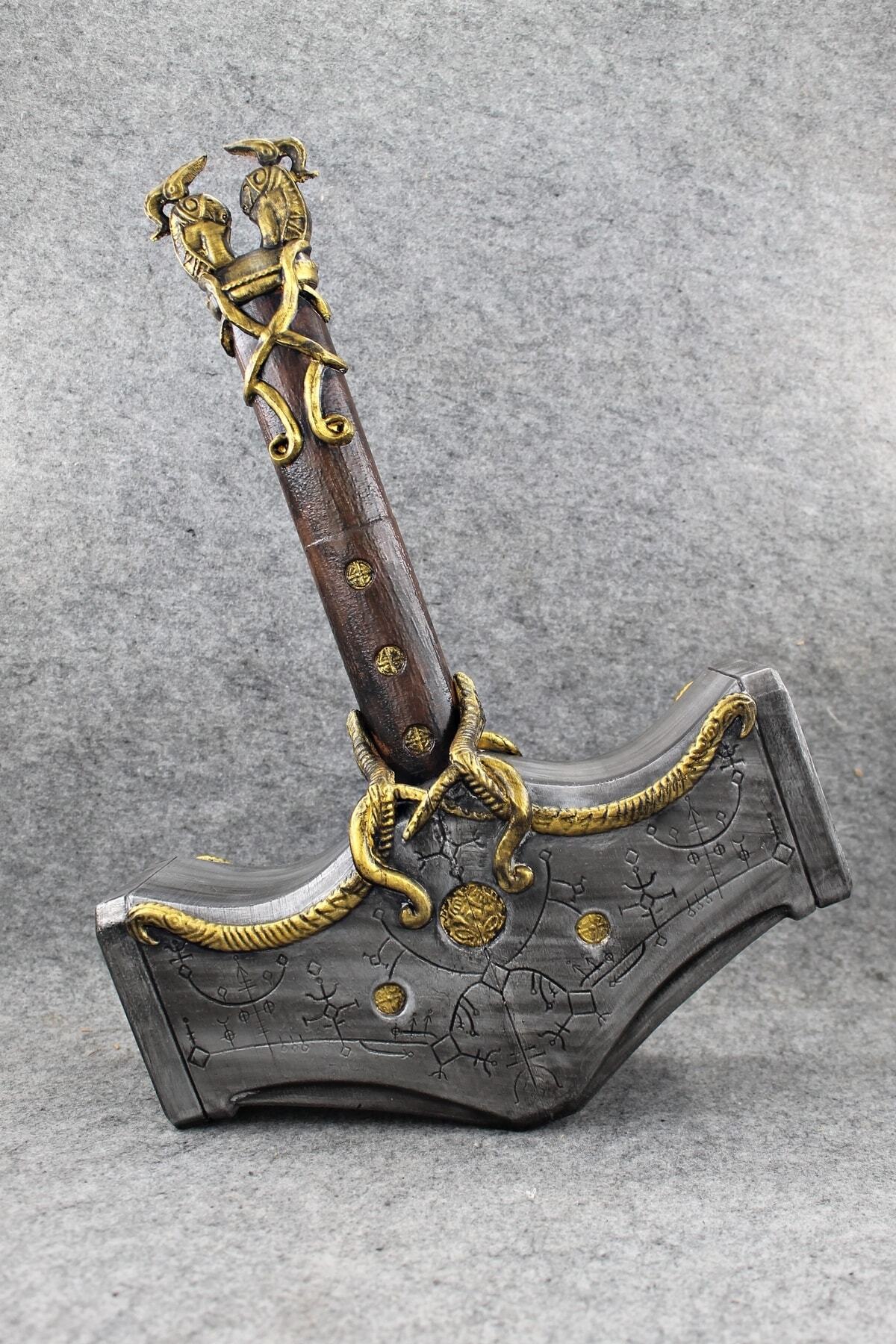 فیگور HAMMER 40 CM KRATOS GOD OF WAR تبر RAGNAROK اسباب بازی نیست از ترکیه PWUL WORKS