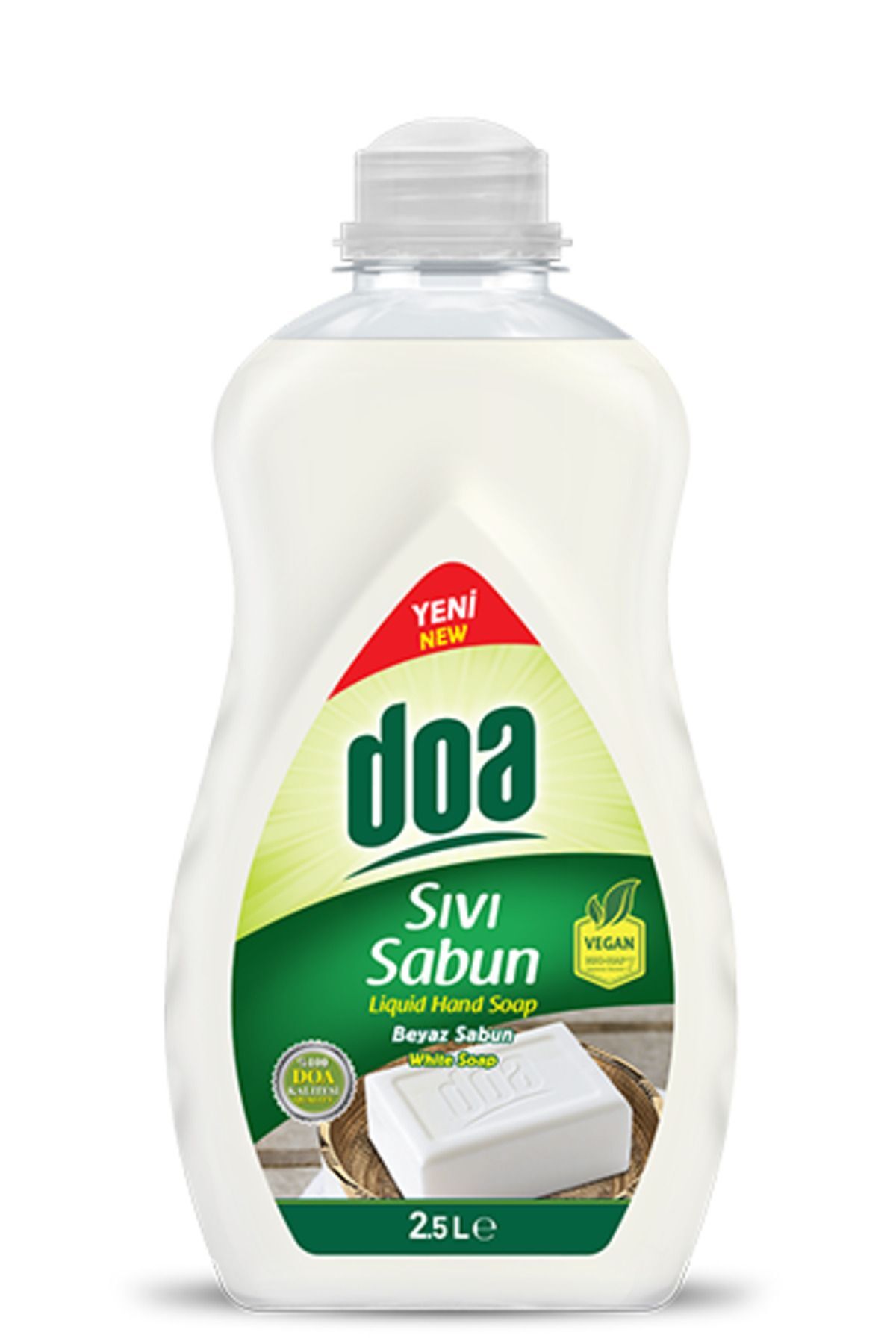 صابون مایع سفید 2500 میلی لیتر مناسب برای مراقبت از پوست Doa