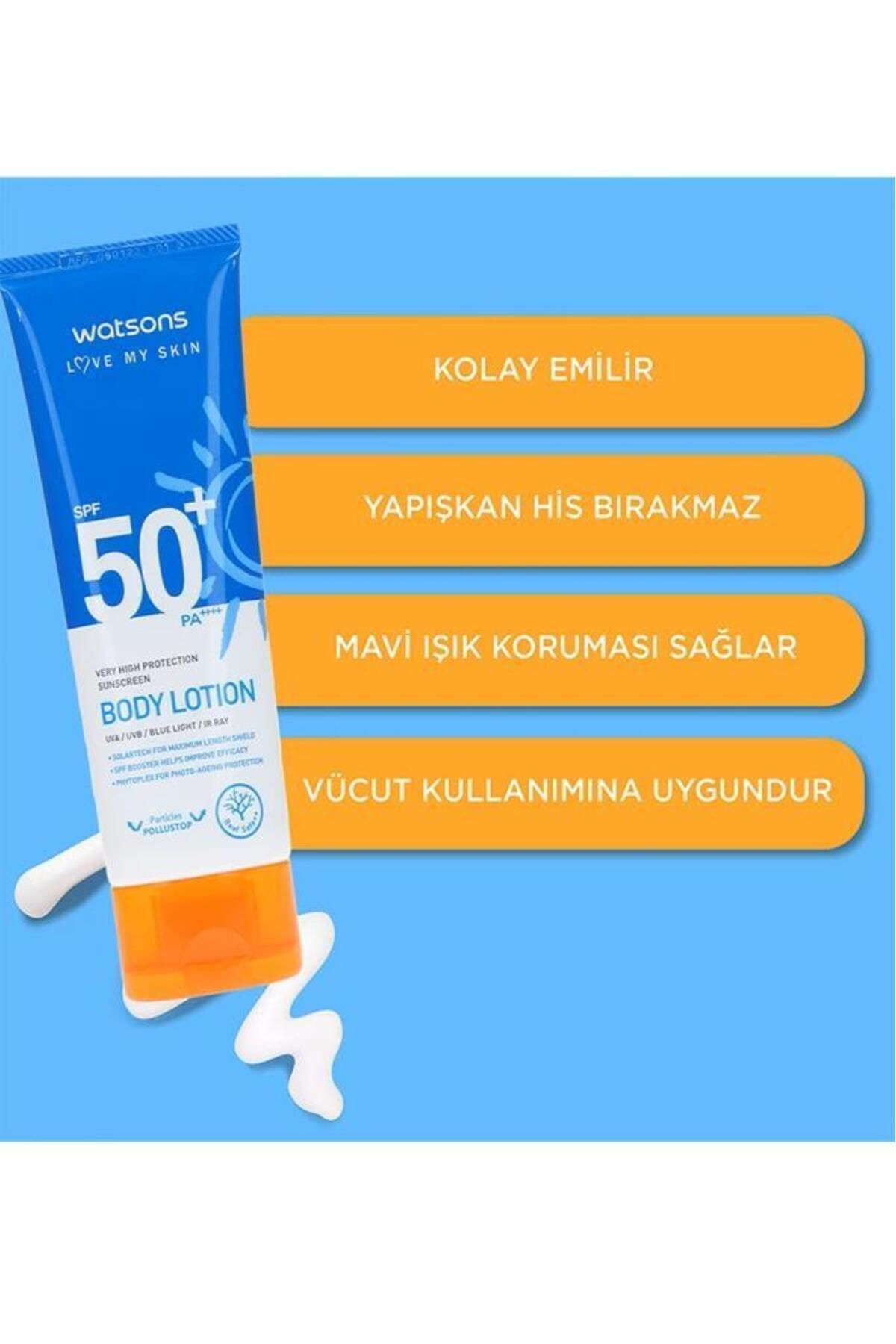 Watsons لوسیون بدن محافظت‌شده با SPF50+ حجیم 100 میلی‌لیتر