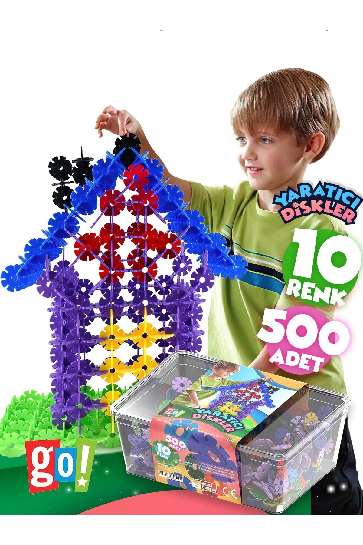 لگو و اسباب بازی های ساخت محور آموزشی CREATIVE DISCS 500 PIECES STEM TRAINING COMPATIBLE INTERLOCKING از ترکیه Go Toys
