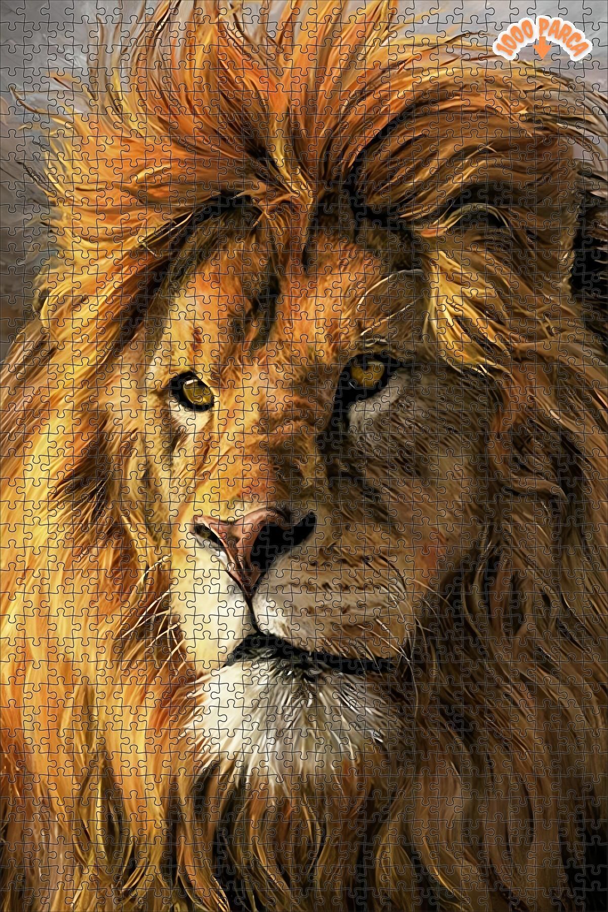 پازل چوبی 1000 عددی 50X70 دکوراتیو دوطبقه قابدار شیر شاه Teona Ahşap